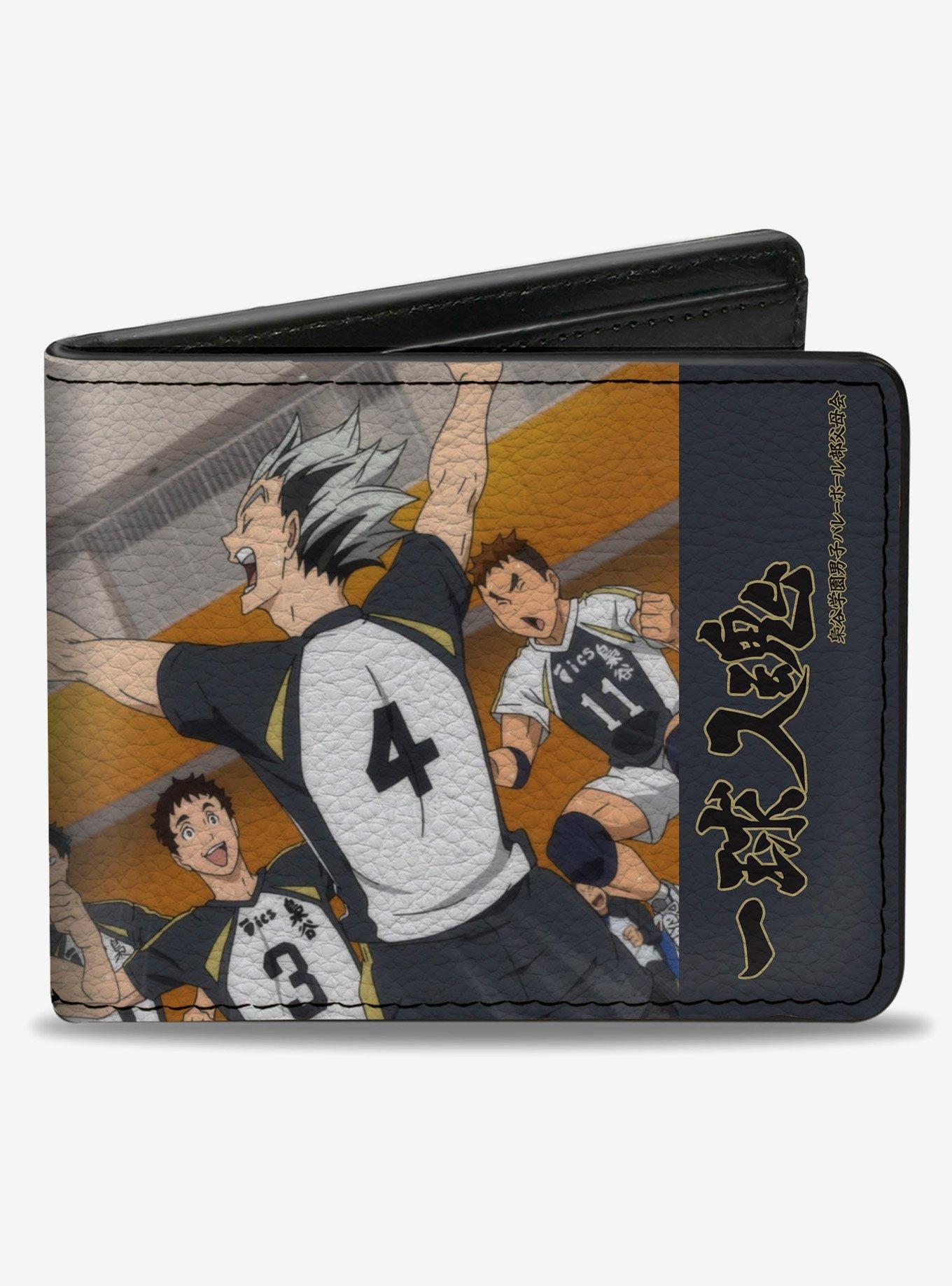 Haikyu!! Fukurodani Academy Team Chant Group Pose Bifold Wallet, , hi-res
