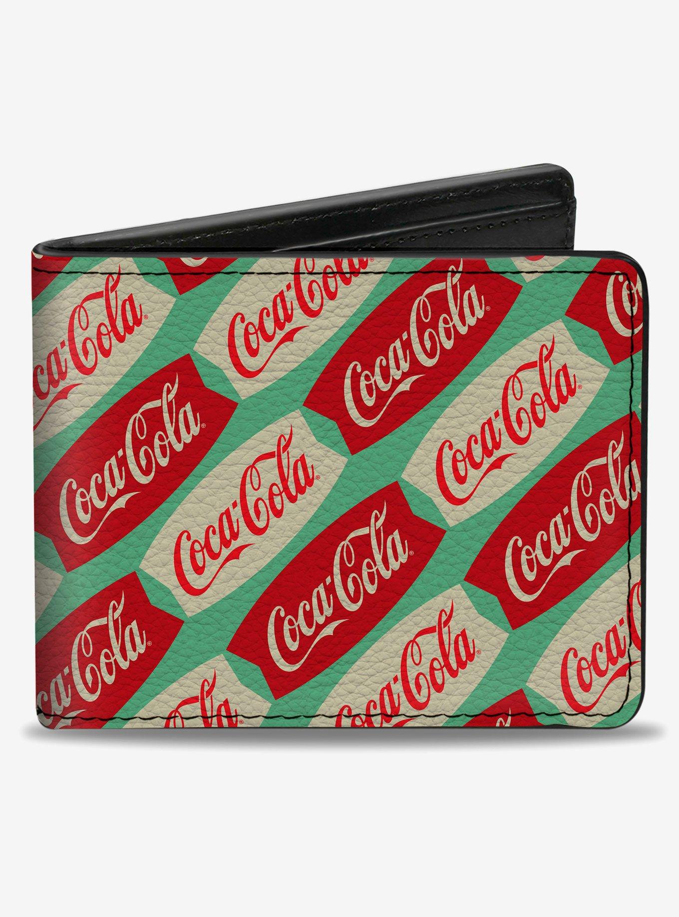 Coca-Cola Script Marquee Logo Green Bifold Wallet, , hi-res