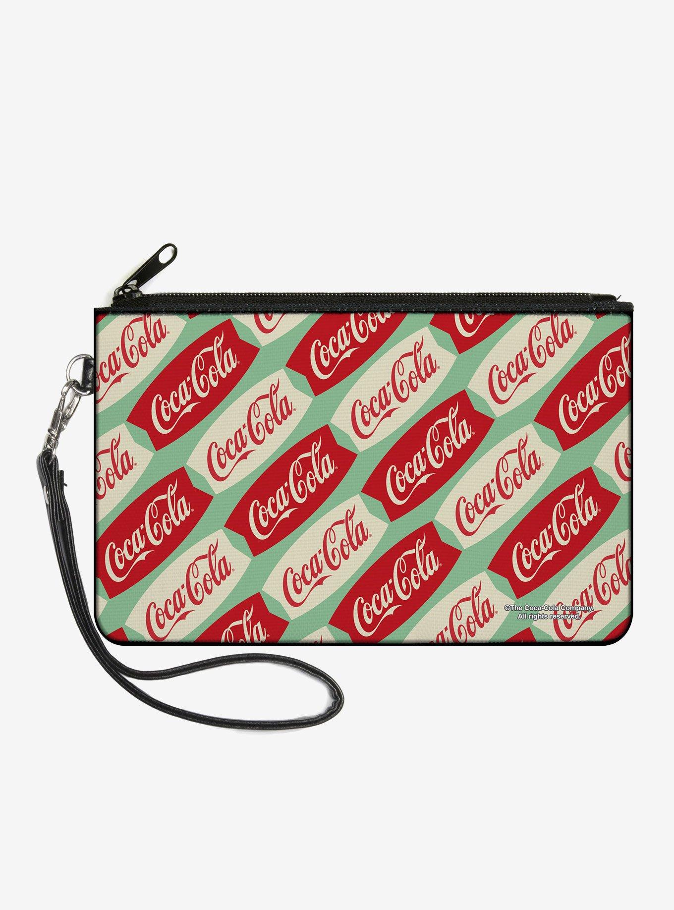 Coca-Cola Script Marquee Logo Green Zip Clutch Wallet, , hi-res