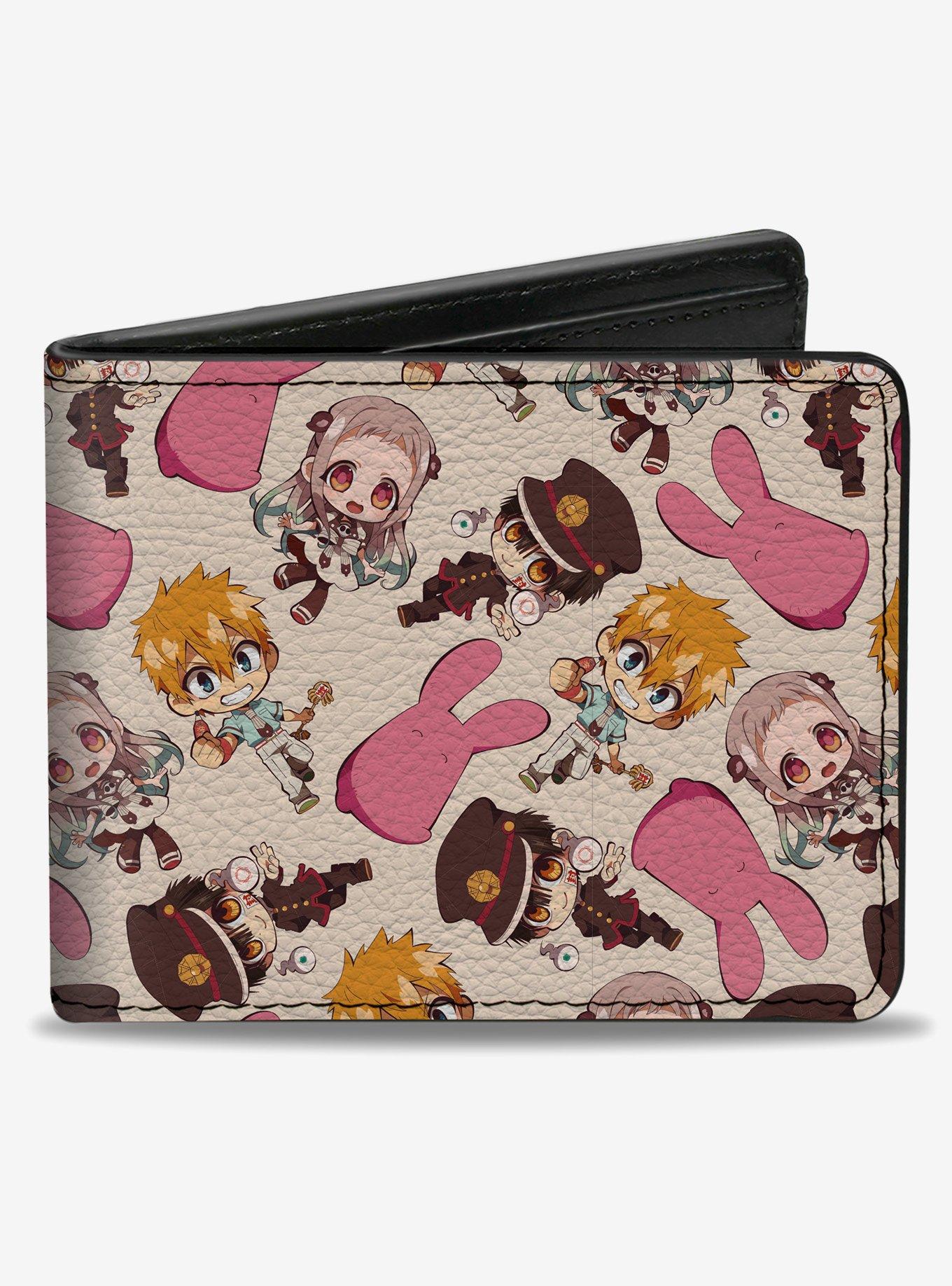 Toilet-Bound Hanako-Kun Toilet Bound Hanako Kun Four Chibi Character Poses Beige Bifold Wallet, , hi-res