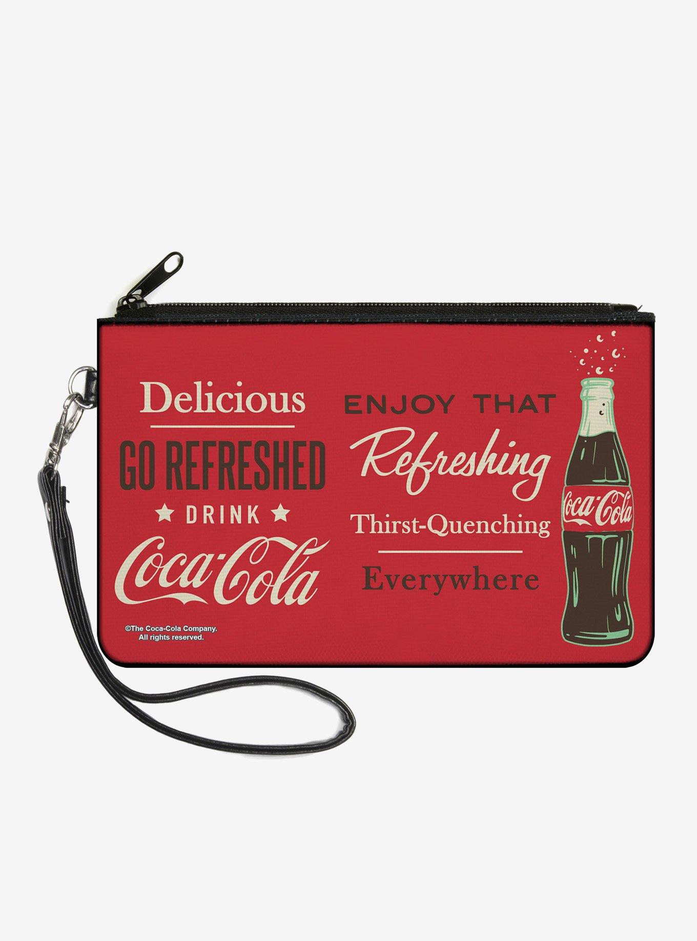 Coca-Cola Enjoy That Everywhere Bottle Zip Clutch Wallet, , hi-res