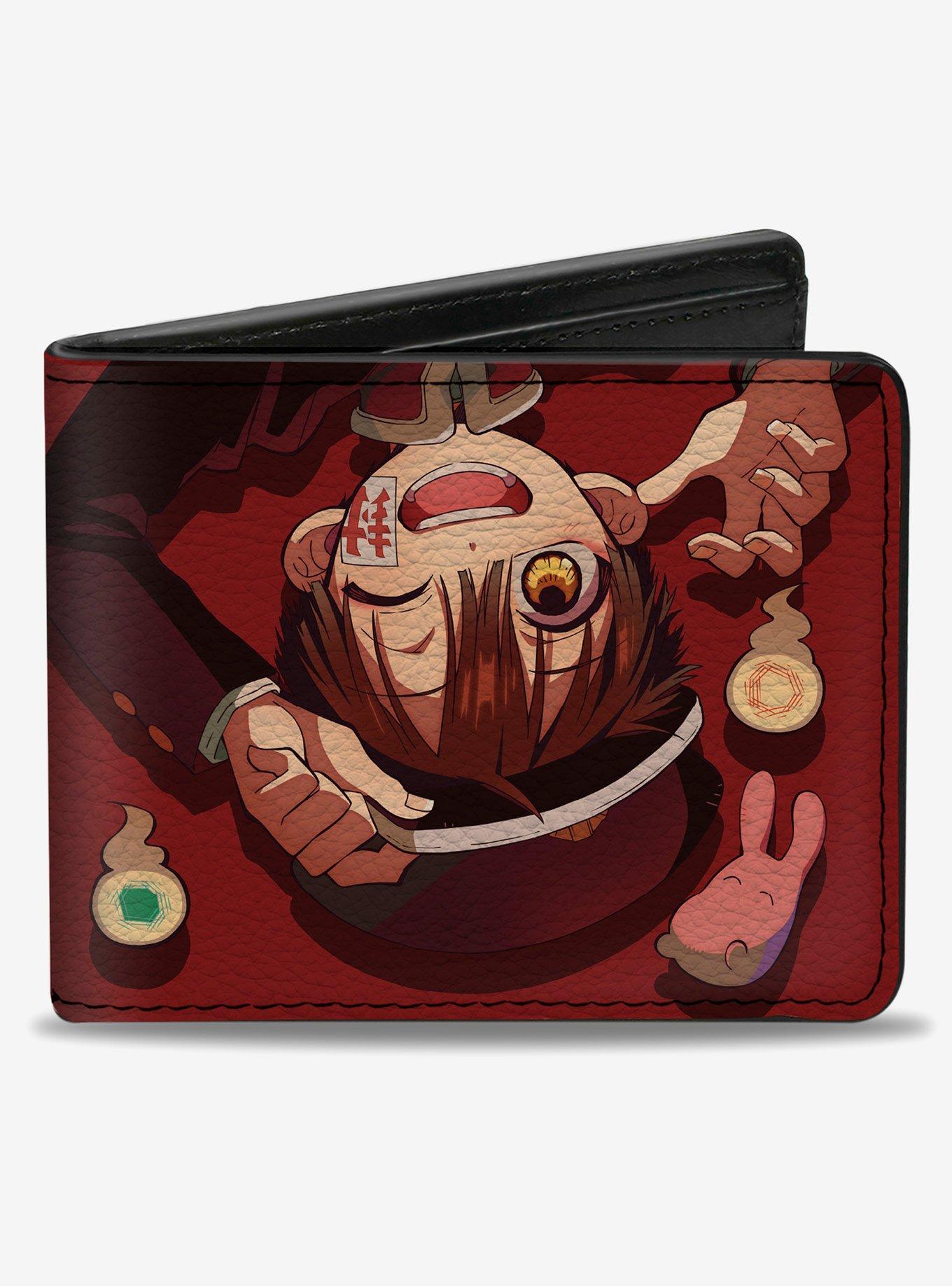 After-School Hanako-Kun Hanako Poses with Mokke and Logo Bifold Wallet, , hi-res