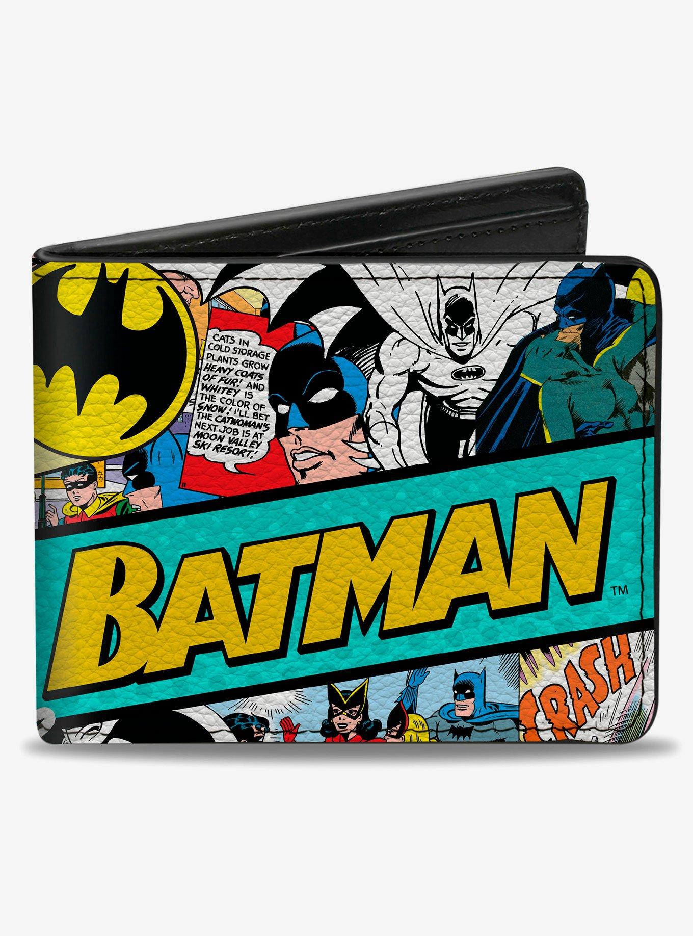 DC Comics Batman 75 Classic Comic Book Panels Collage Bifold Wallet, , hi-res