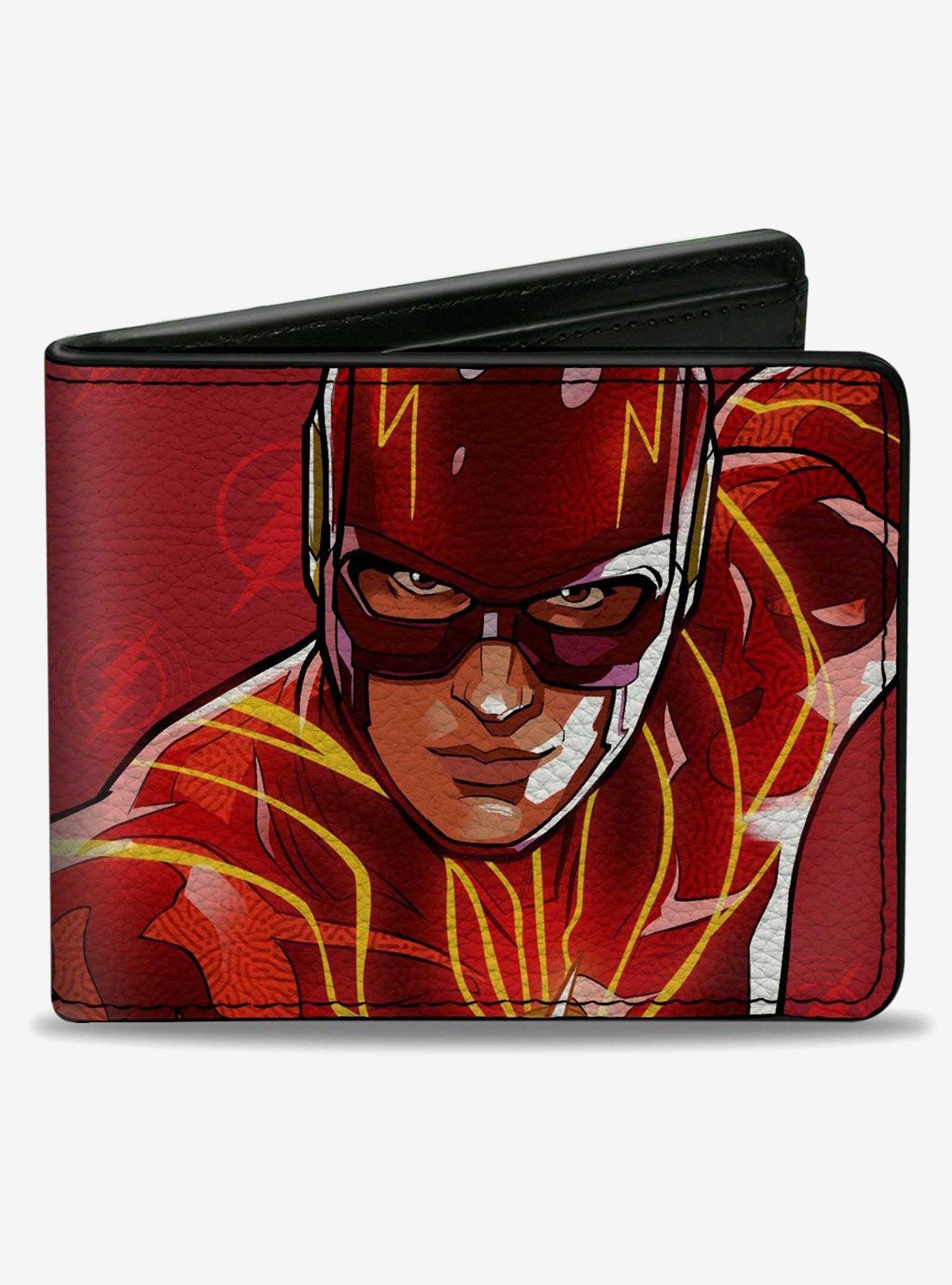 DC Comics The Flash Running Pose with Lightning Icons Bifold Wallet, , hi-res