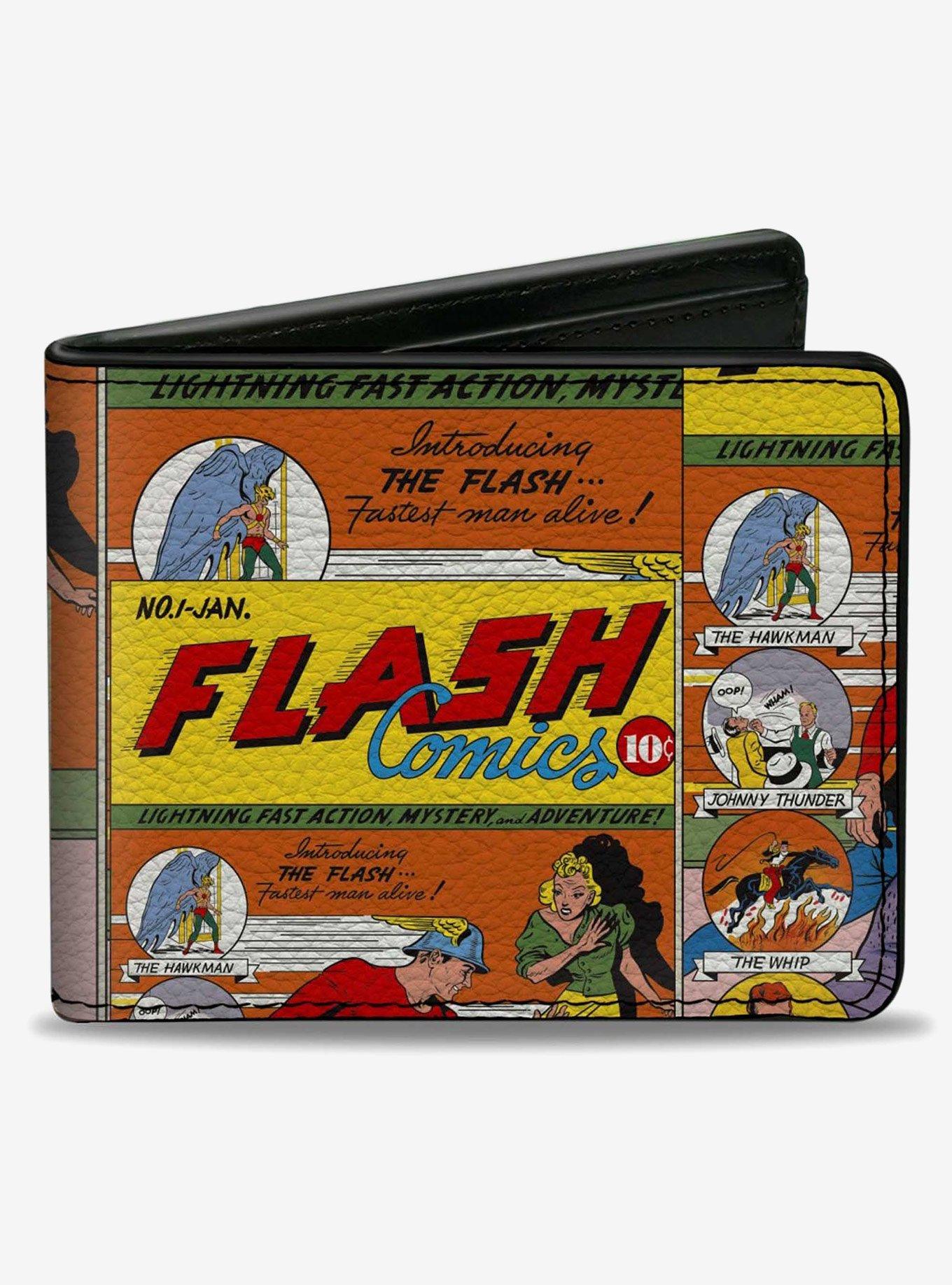 DC Comics Classic Introducing the Flash Comic Book Panels Collage Bifold Wallet, , hi-res