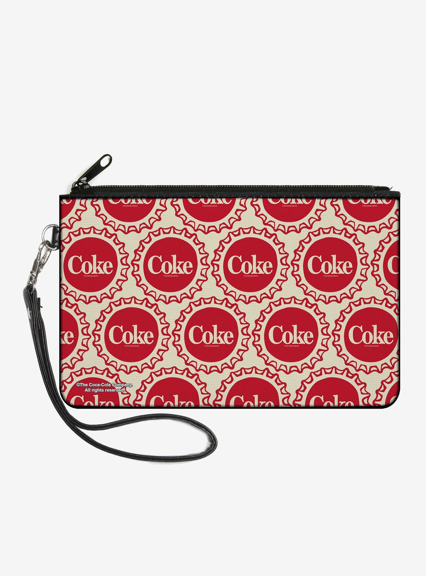 Coca-Cola Coke Bottle Caps Collage Zip Clutch Wallet, , hi-res