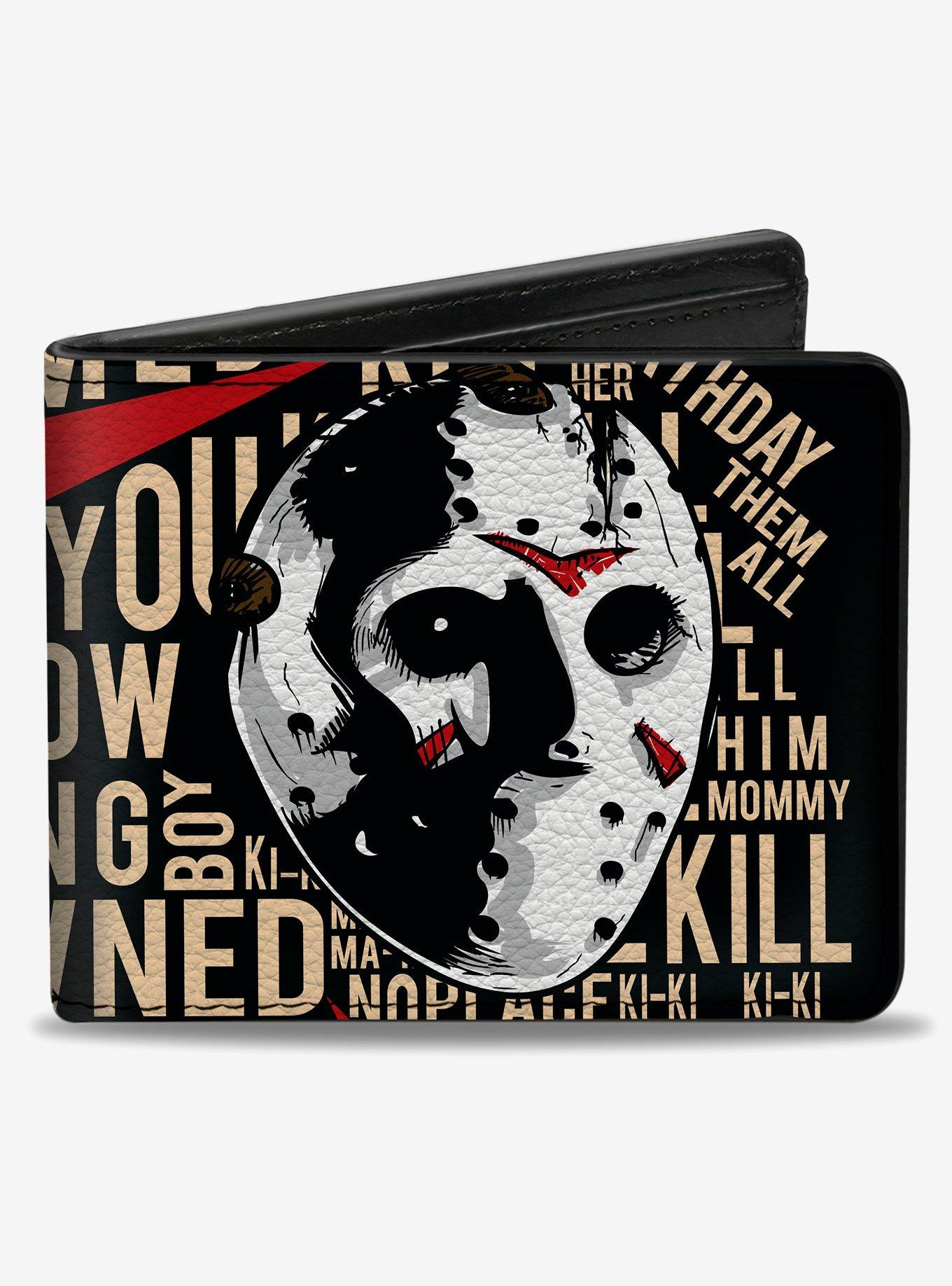 Friday the 13th Vintage Jason Mask Poster Bifold Wallet, , hi-res