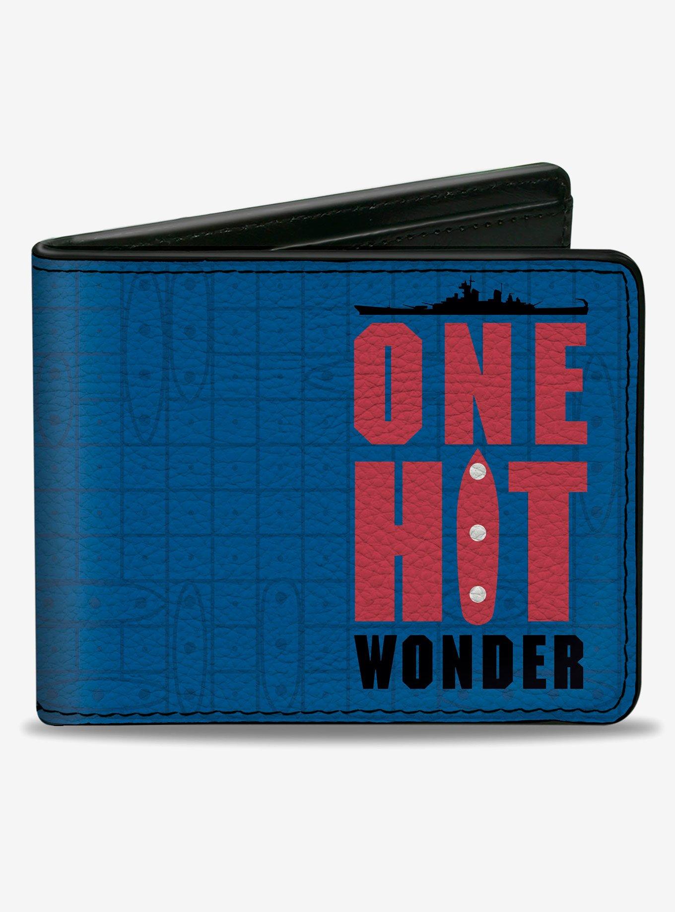 Battleship One Hit Wonder and Logo Ocean Grid Bifold Wallet, , hi-res