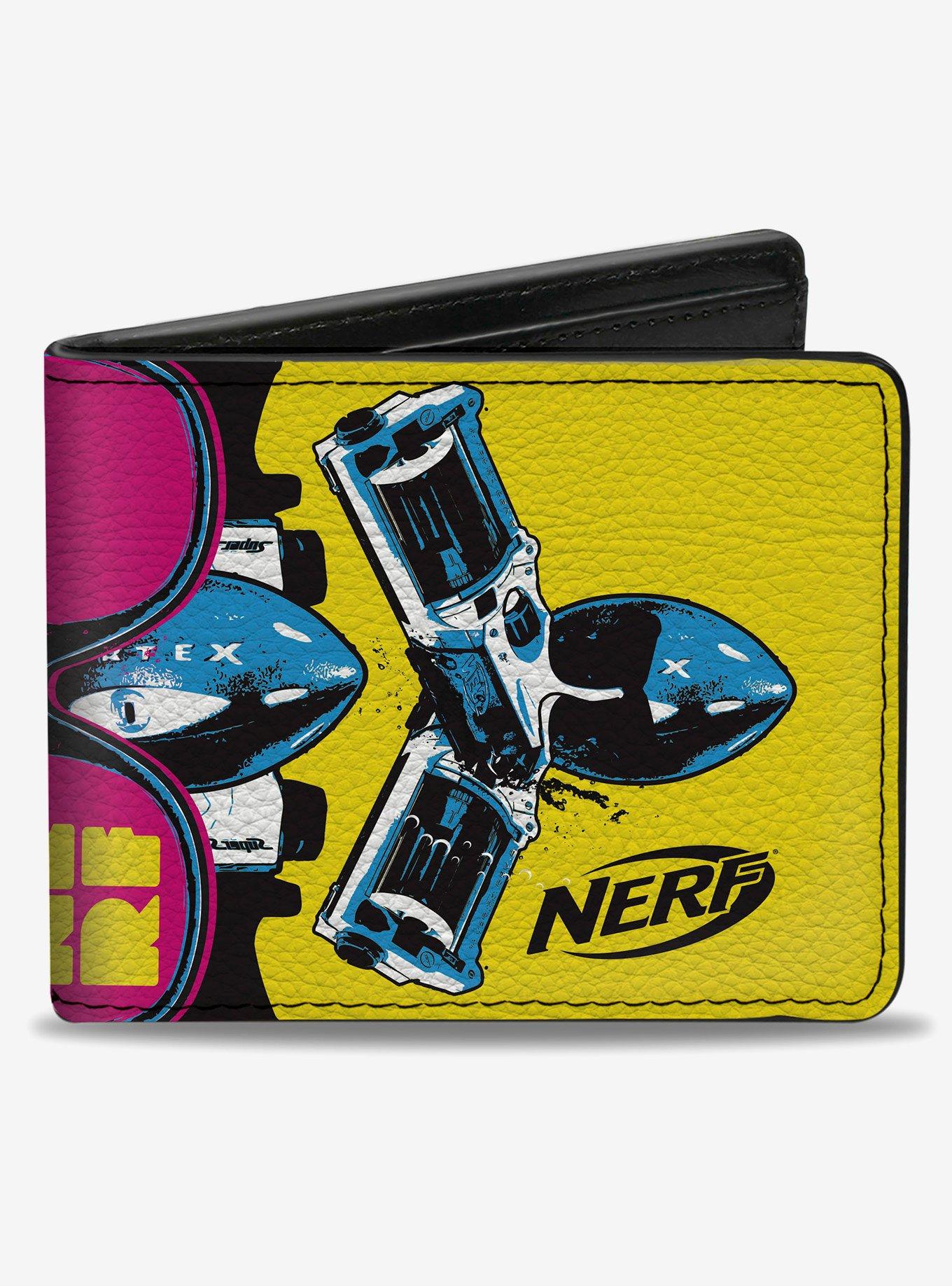 Nerf Vortex and Blaster Sunglasses Collage Pink Bifold Wallet, , hi-res