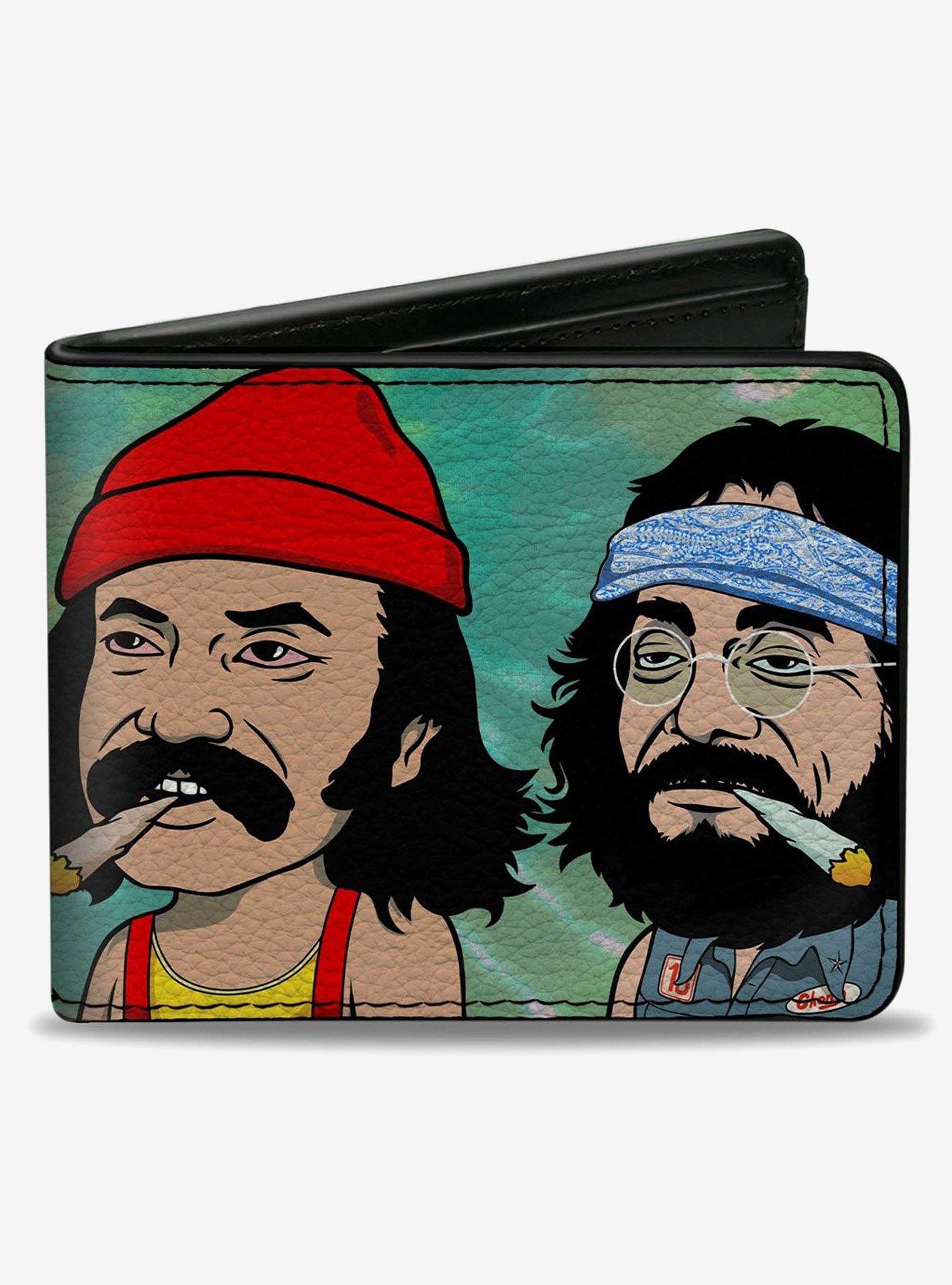 Cheech and Chong Homies in Dreamland Smoking Tie Dye Bifold Wallet, , hi-res