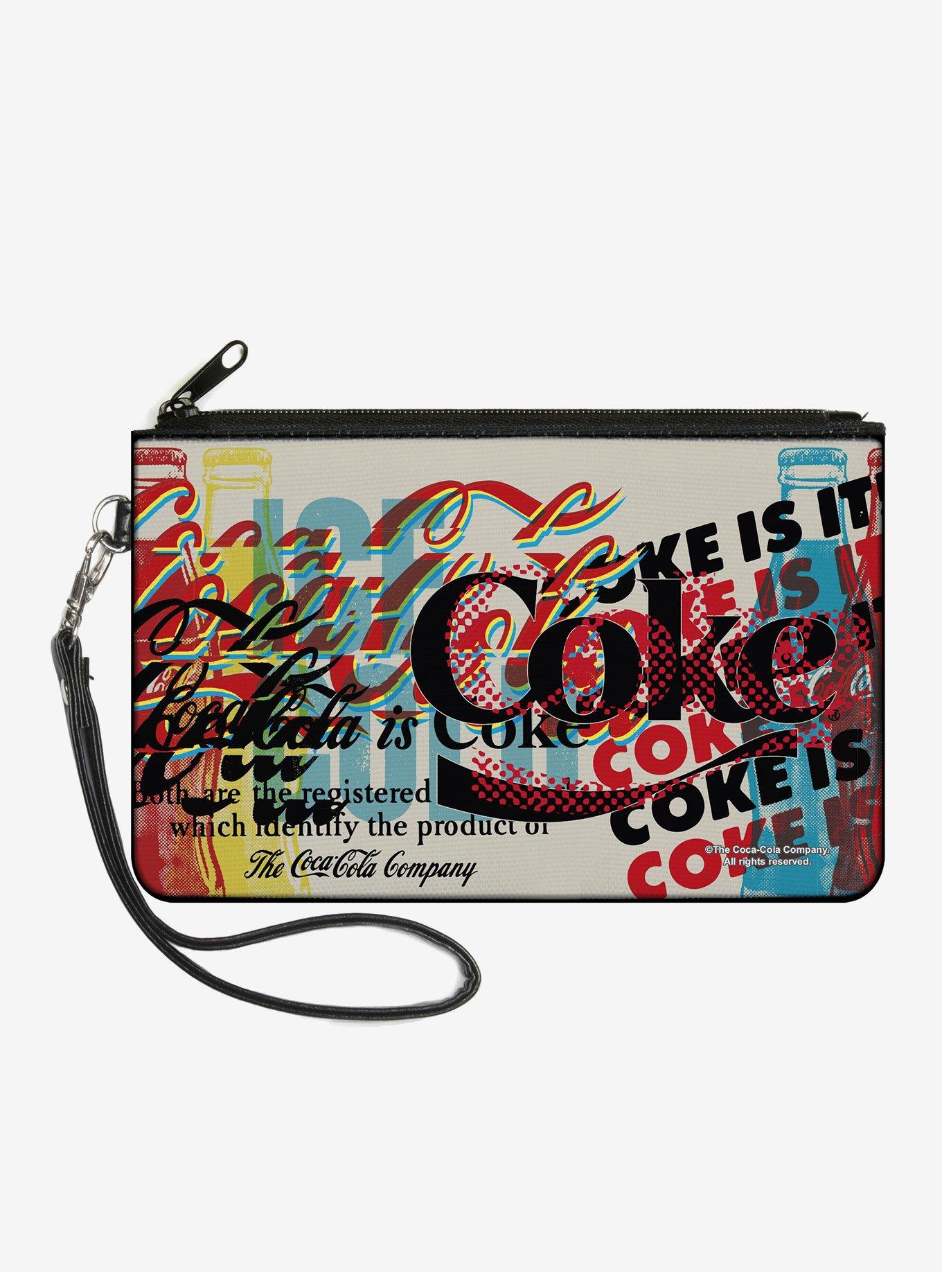 Coca-Cola Coke Is It Pop Art Collage Zip Clutch Wallet, , hi-res