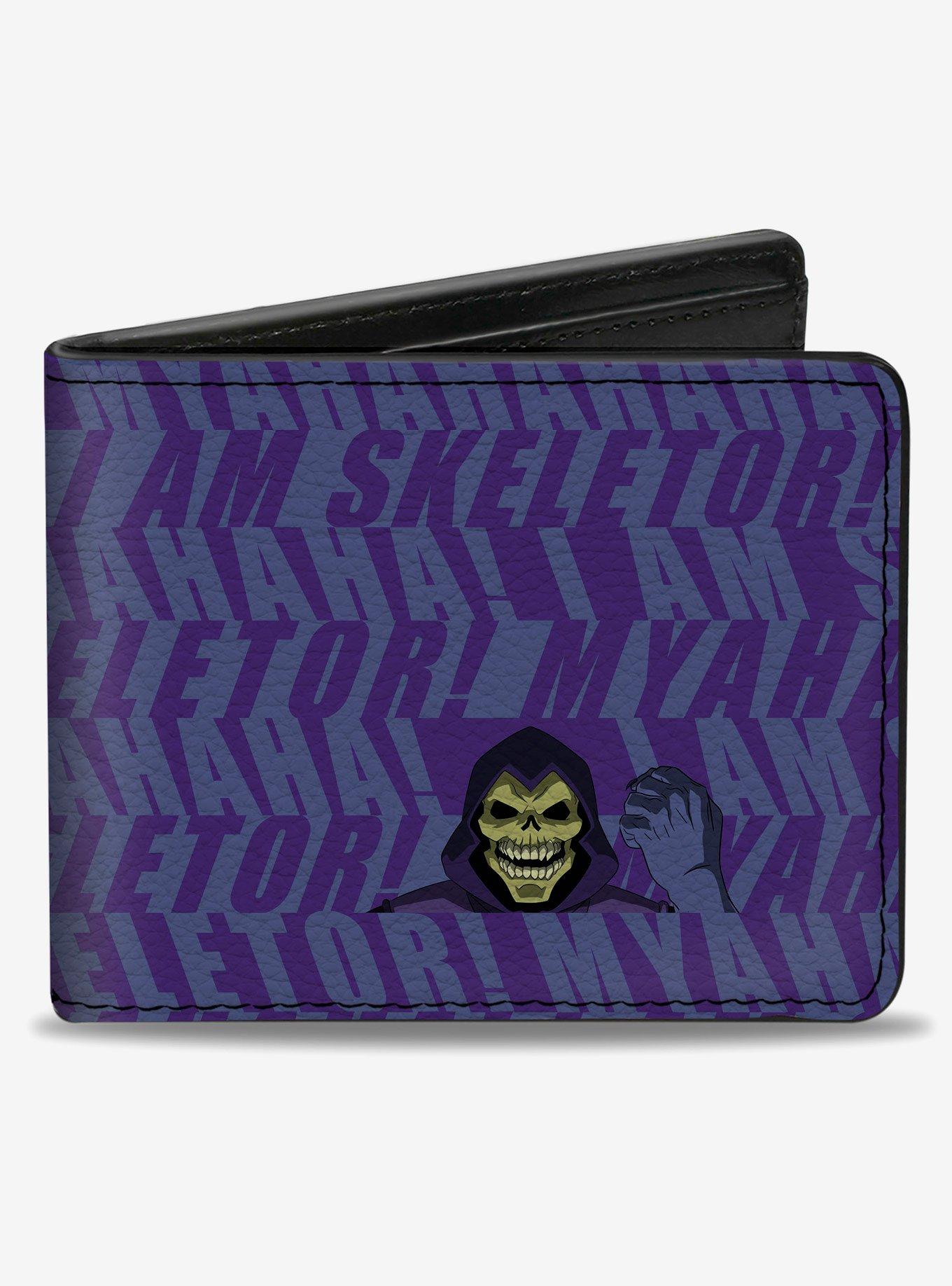 Masters of the Universe I Am Skeletor Pose and Text Bifold Wallet, , hi-res