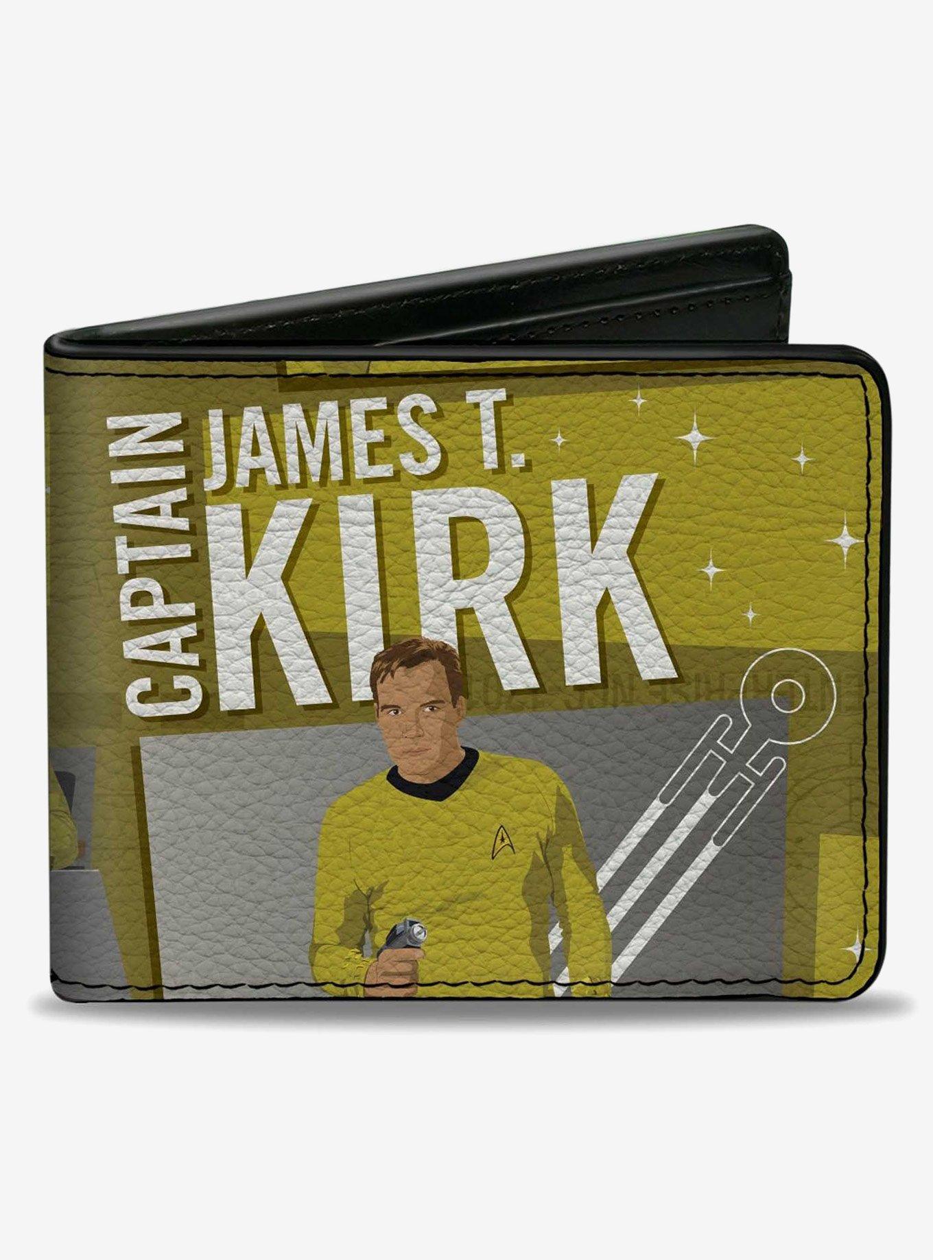 Star Trek Captain Kirk Poses Collage/Gray Bifold Wallet, , hi-res
