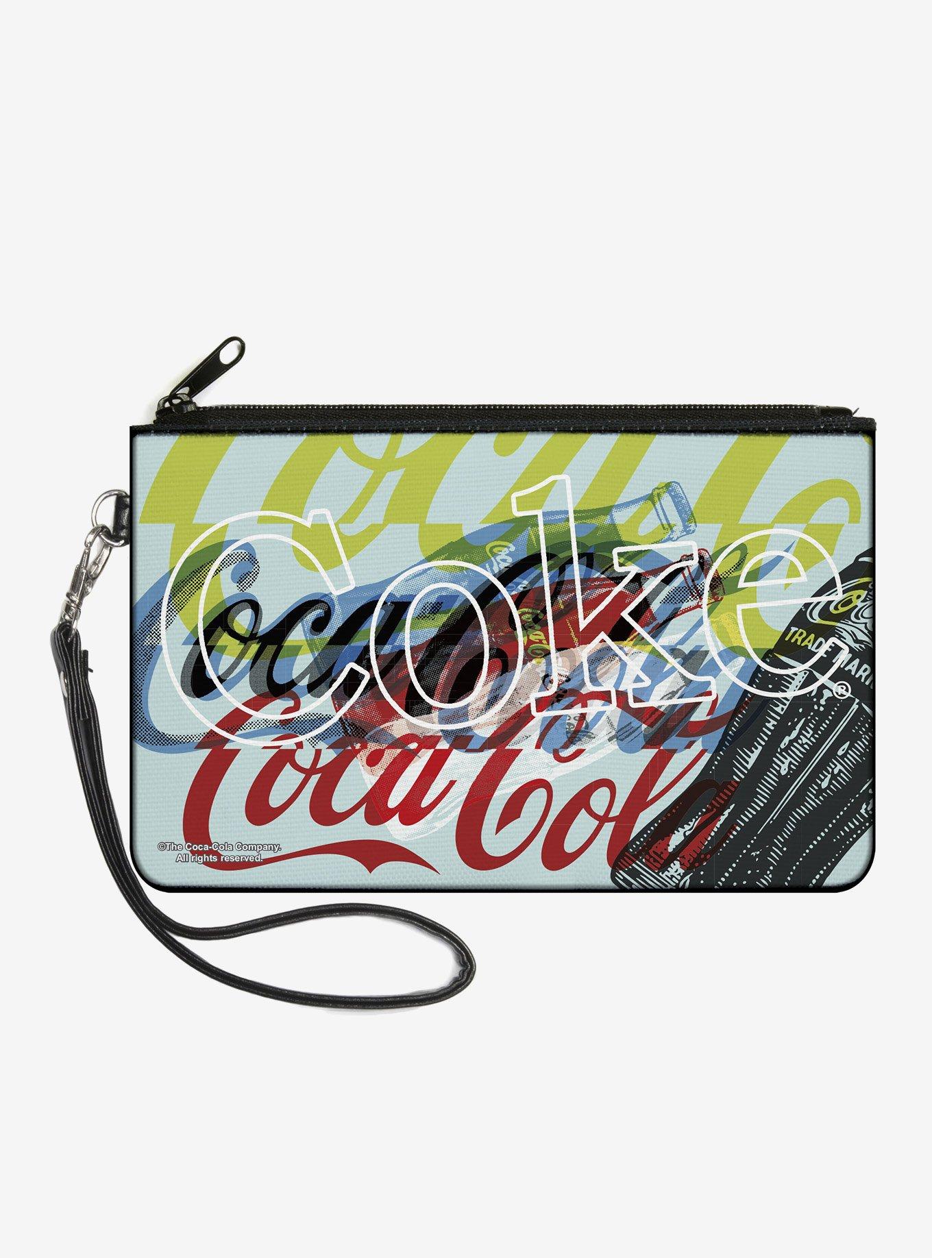 Coca-Cola Coke Logos and Bottle Pop Art Zip Clutch Wallet, , hi-res