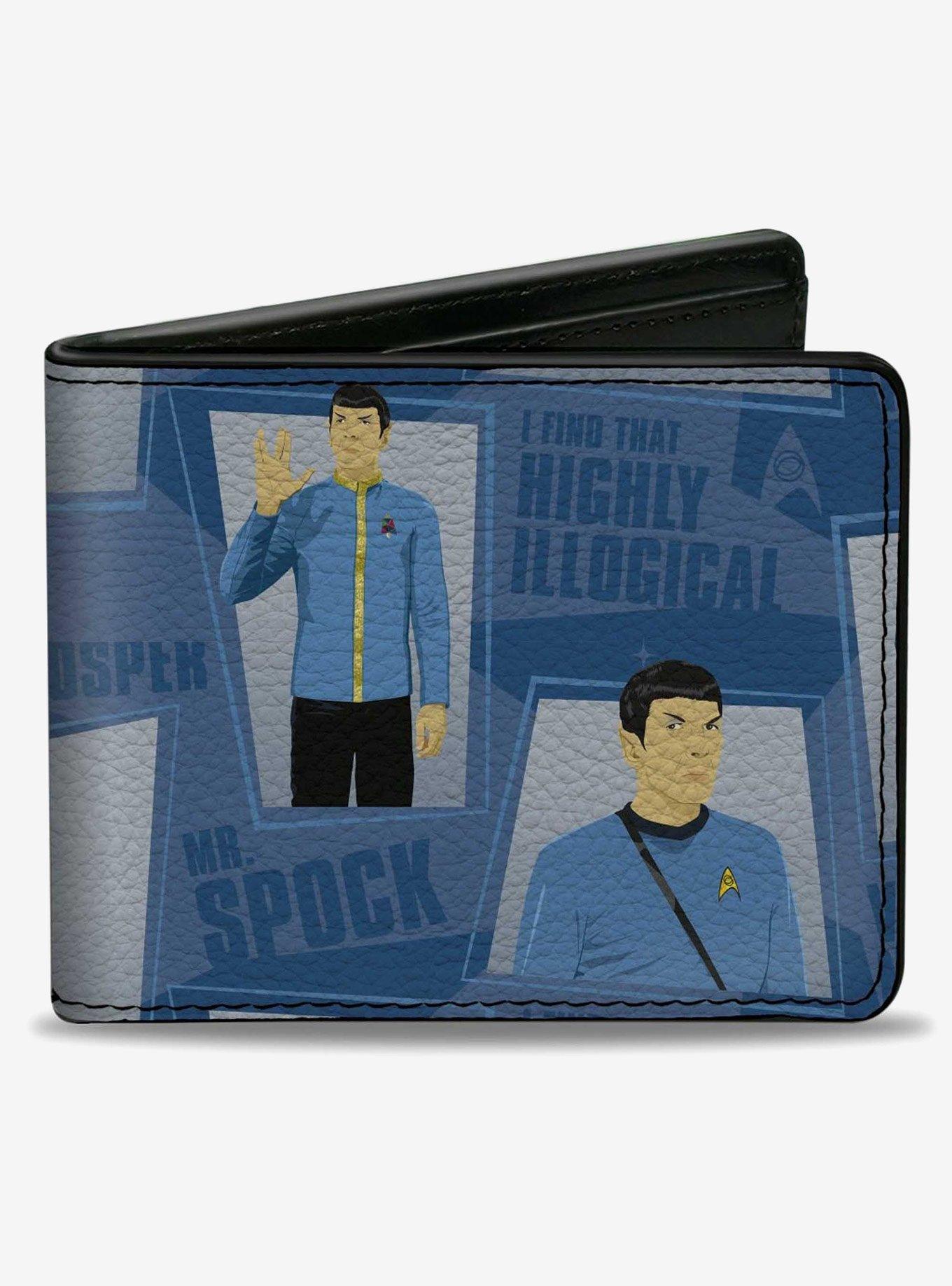 Star Trek Spock Poses and Quotes Collage Bifold Wallet, , hi-res
