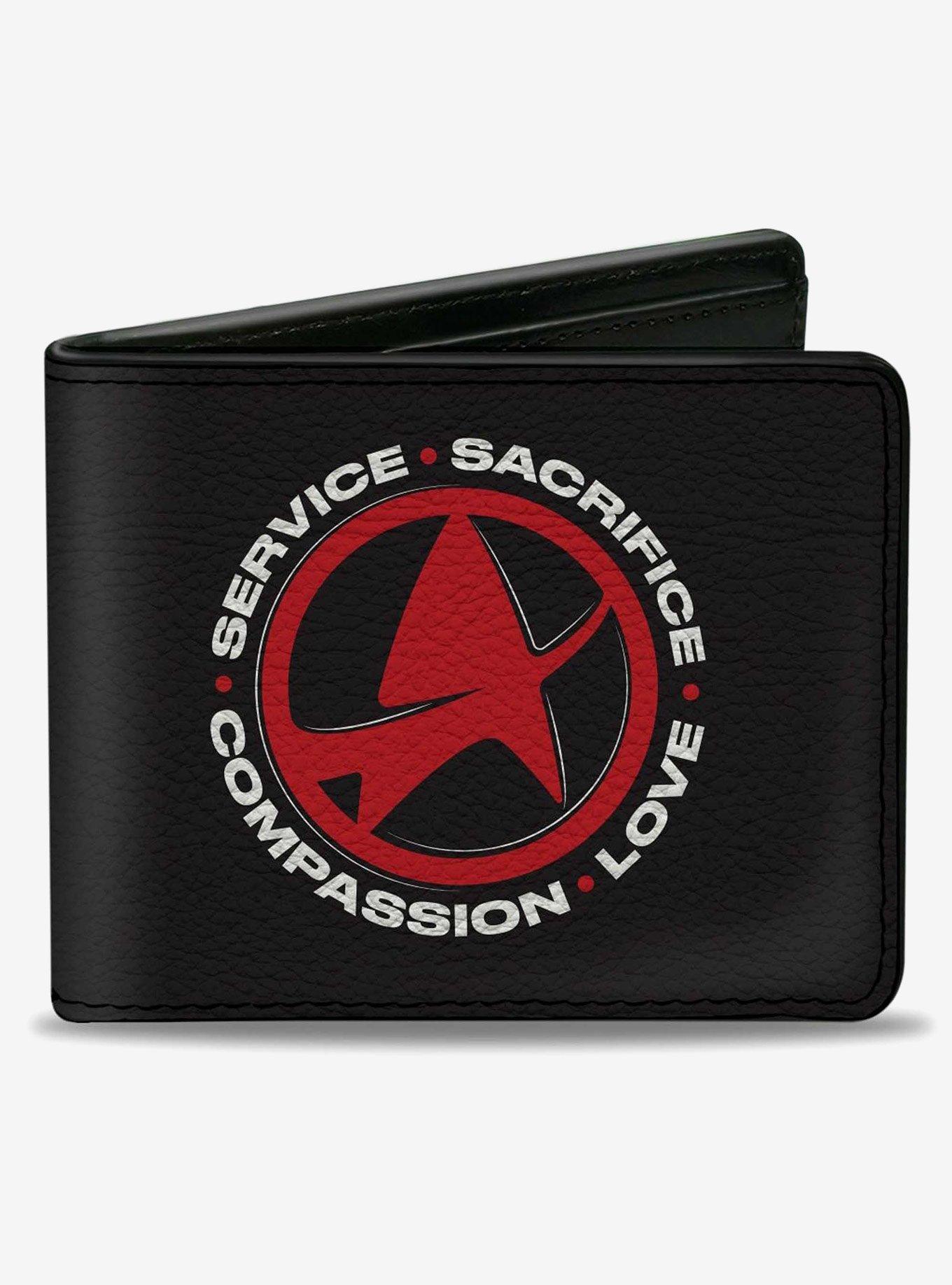 Star Trek Service Sacrifice Compassion Love Badge Icon Bifold Wallet, , hi-res