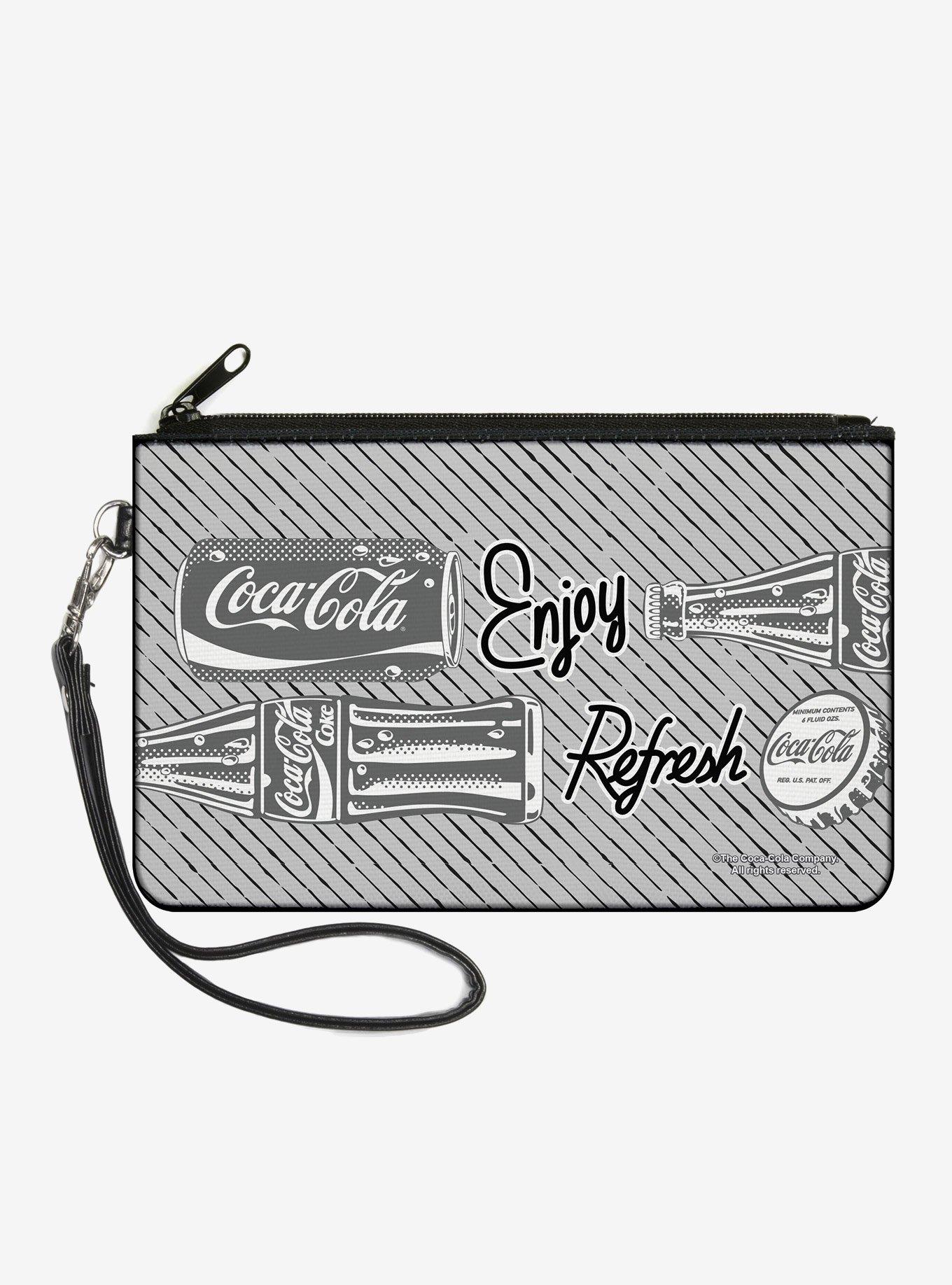 Coca-Cola Enjoy Refresh Can and Bottle Zip Clutch Wallet, , hi-res