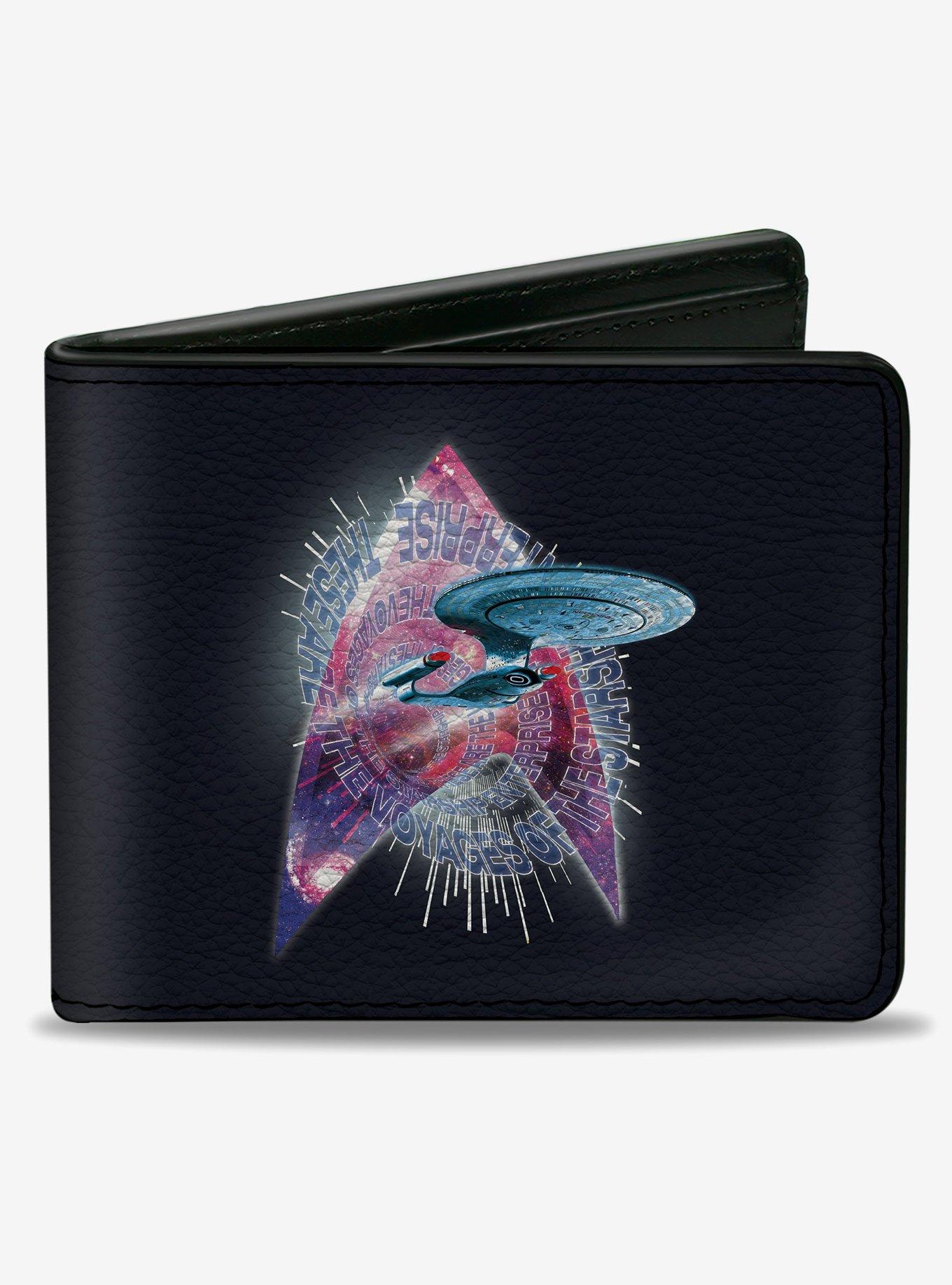 Star Trek Next Generation Starship Enterprise Voyages Icon Bifold Wallet, , hi-res