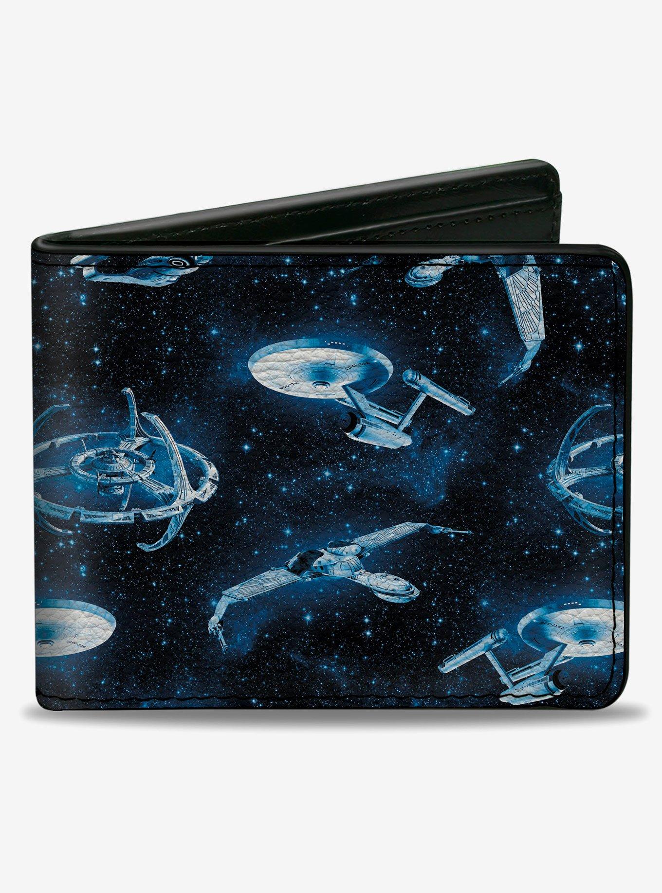 Star Trek Spaceship Fleet in Space and Title Logo Bifold Wallet, , hi-res