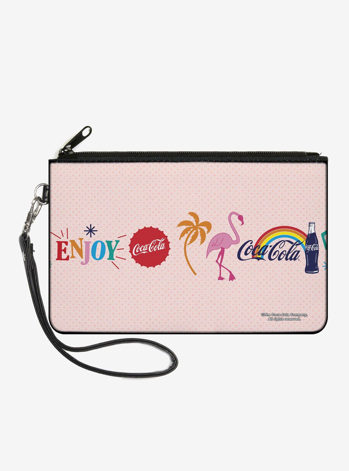 Coca-Cola Enjoy Vibrant Icons Collage Zip Clutch Wallet, , hi-res