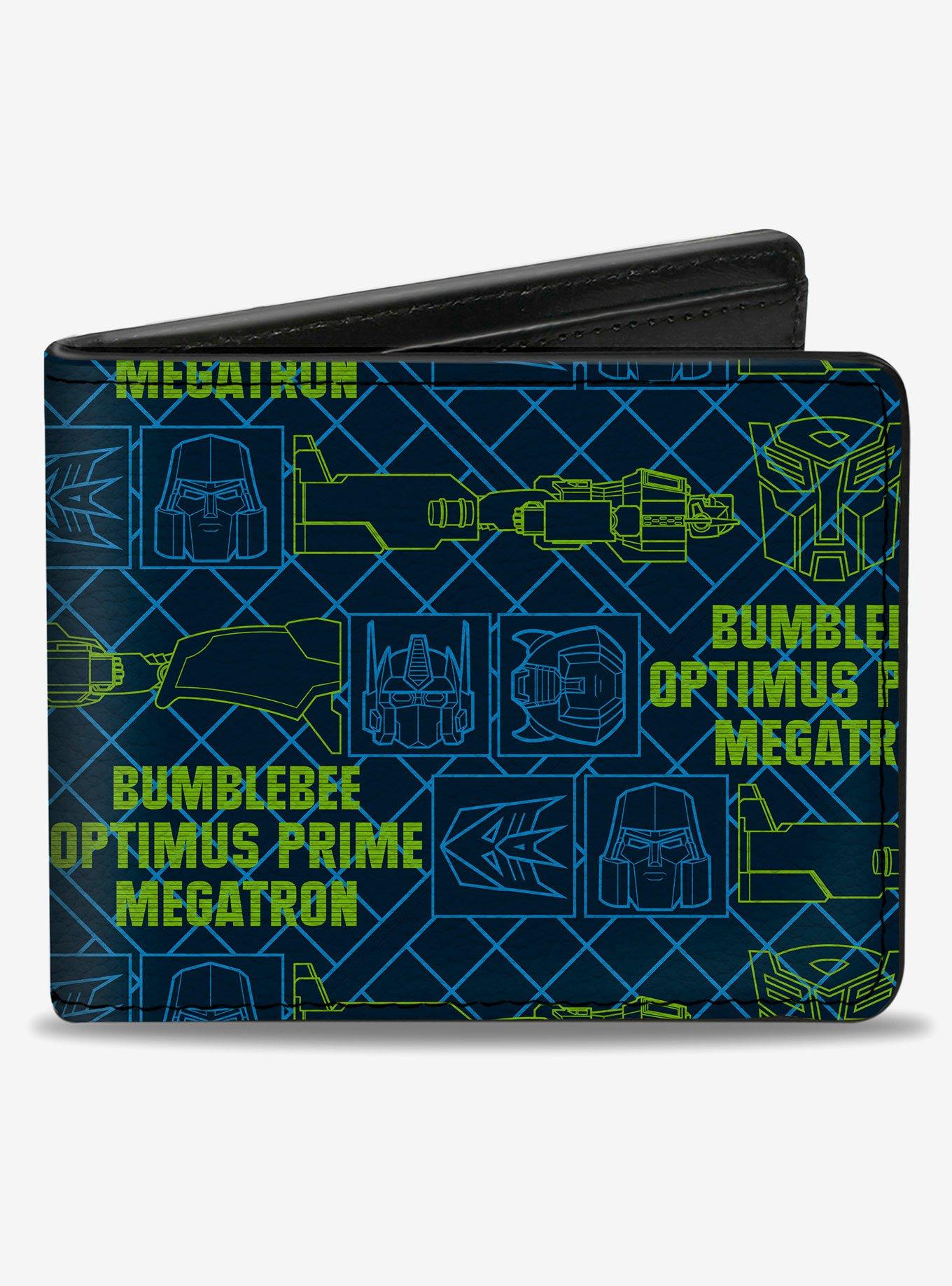 Transformers Character Trio Text and Faces Bifold Wallet, , hi-res