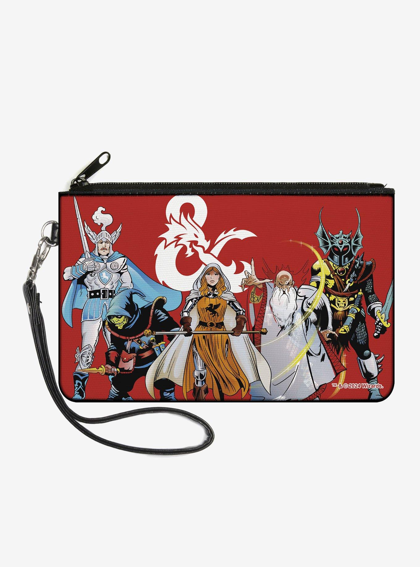 Dungeons and Dragons Five Action Figure Group Pose Zip Clutch Wallet, , hi-res