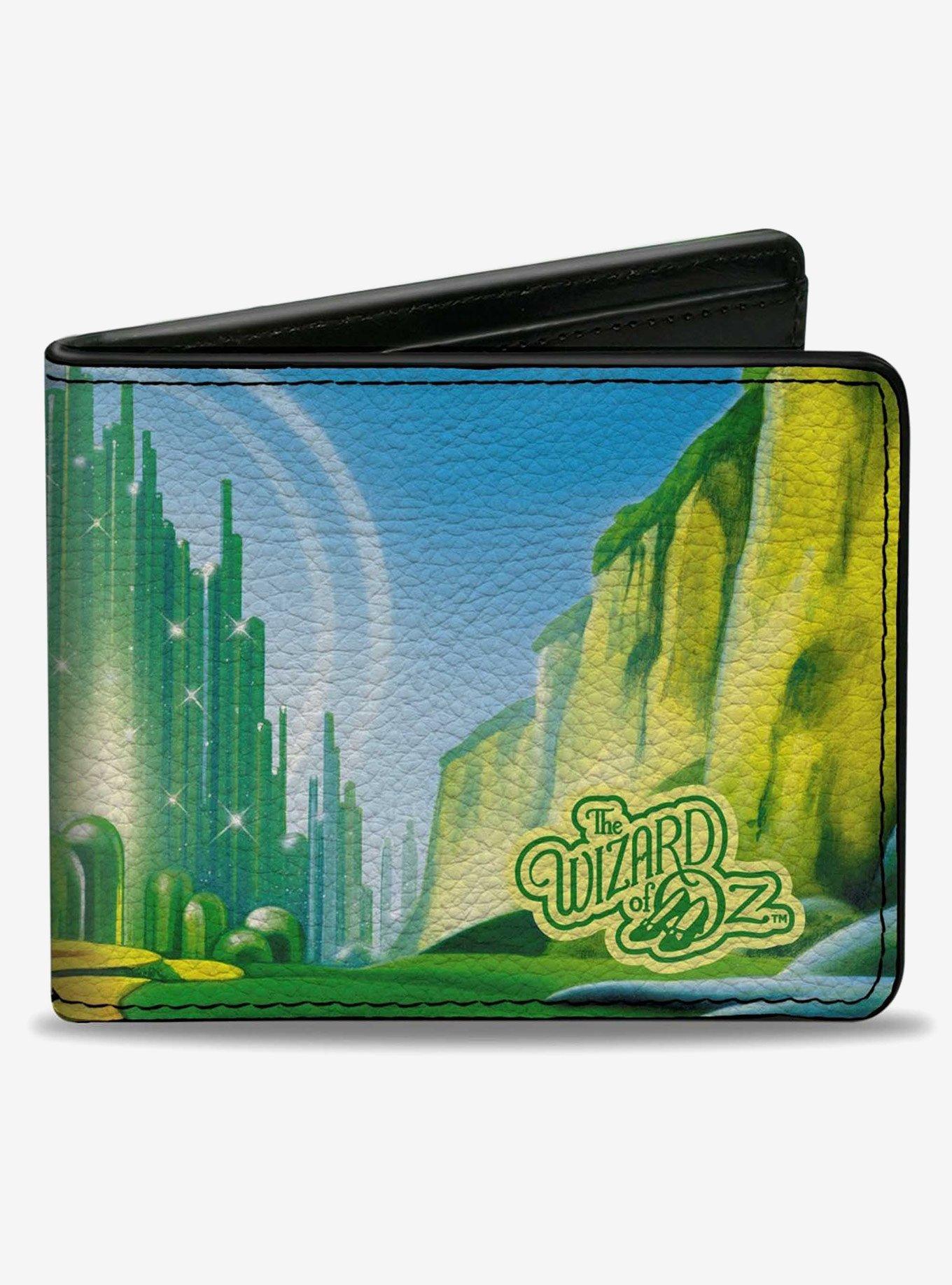 The Wizard of Oz Emerald City Scene Greens Bifold Wallet, , hi-res