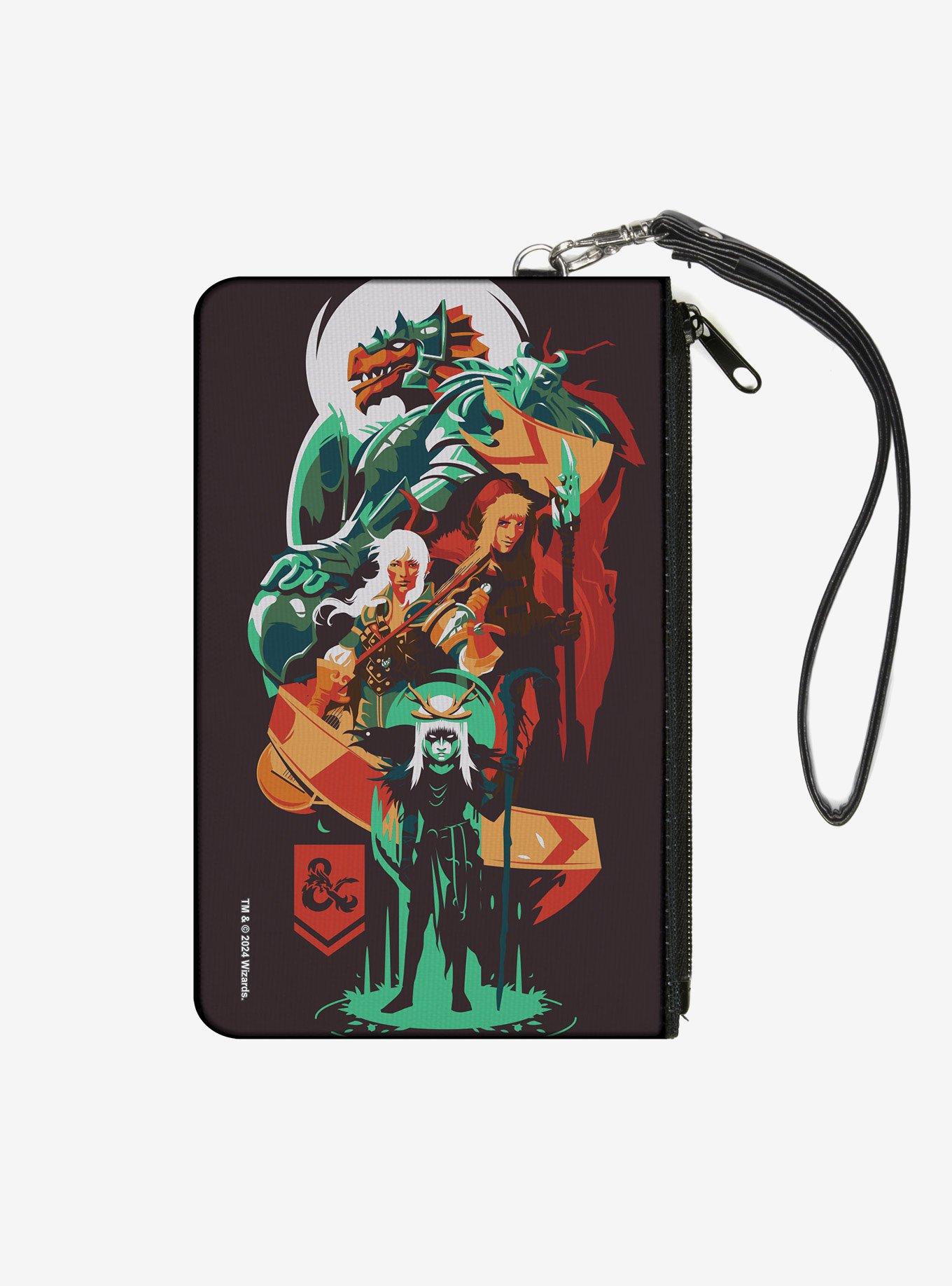 Dungeons and Dragons Character Collage Zip Clutch Wallet, , hi-res