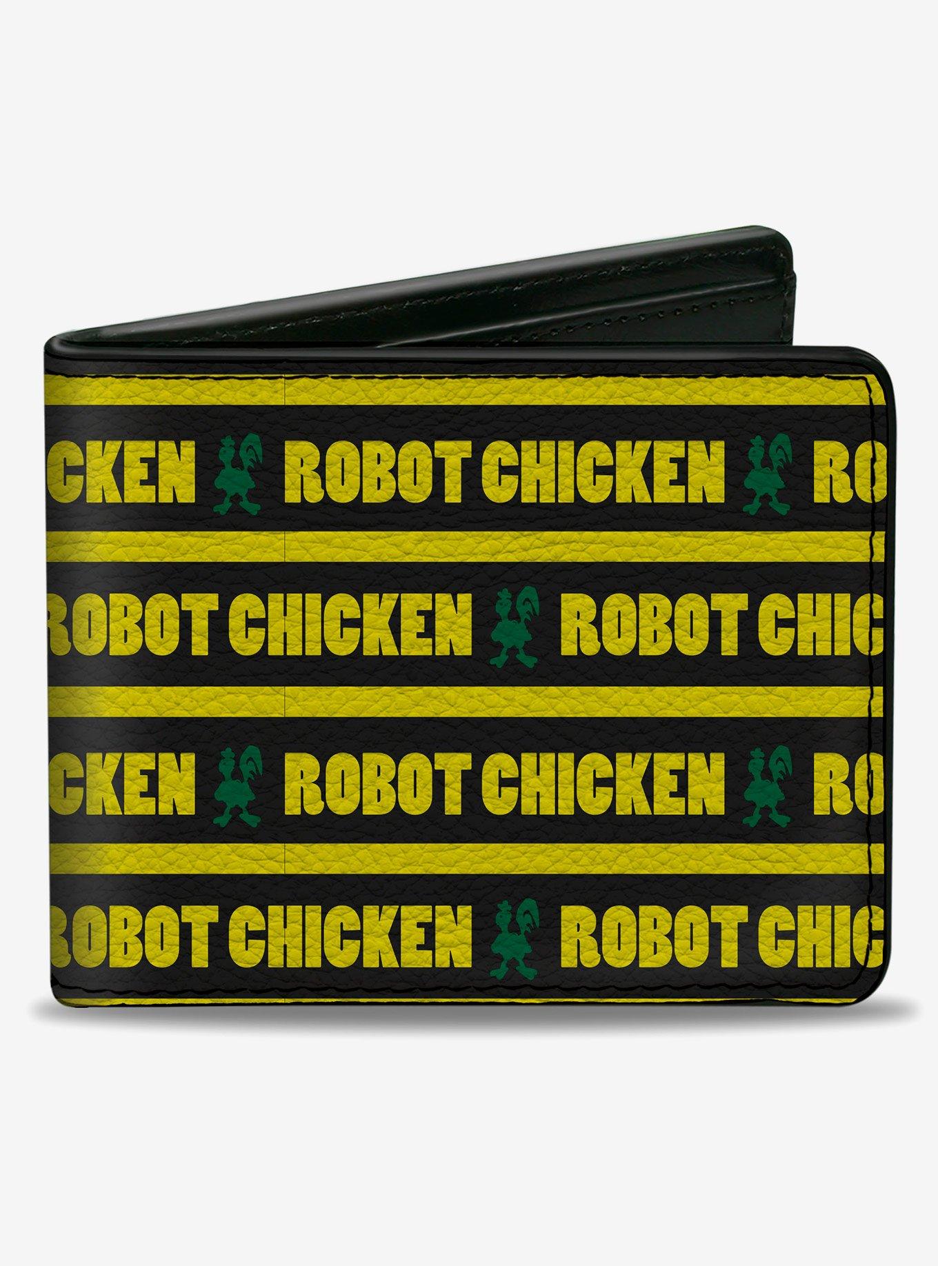 Robot Chicken Title Logo Stripe Green Bifold Wallet, , hi-res