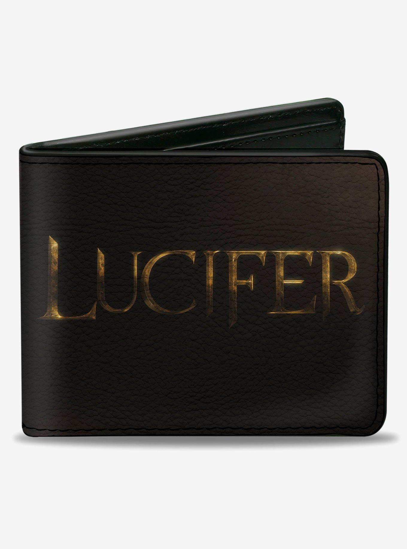Lucifer Title Logo Gold Bifold Wallet, , hi-res
