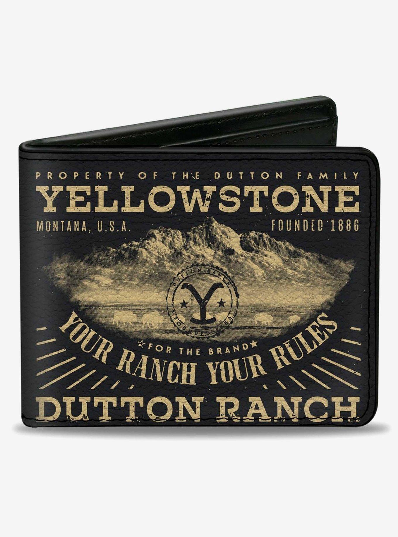 Yellowstone Your Ranch Your Rules Landscape Beige Bifold Wallet, , hi-res