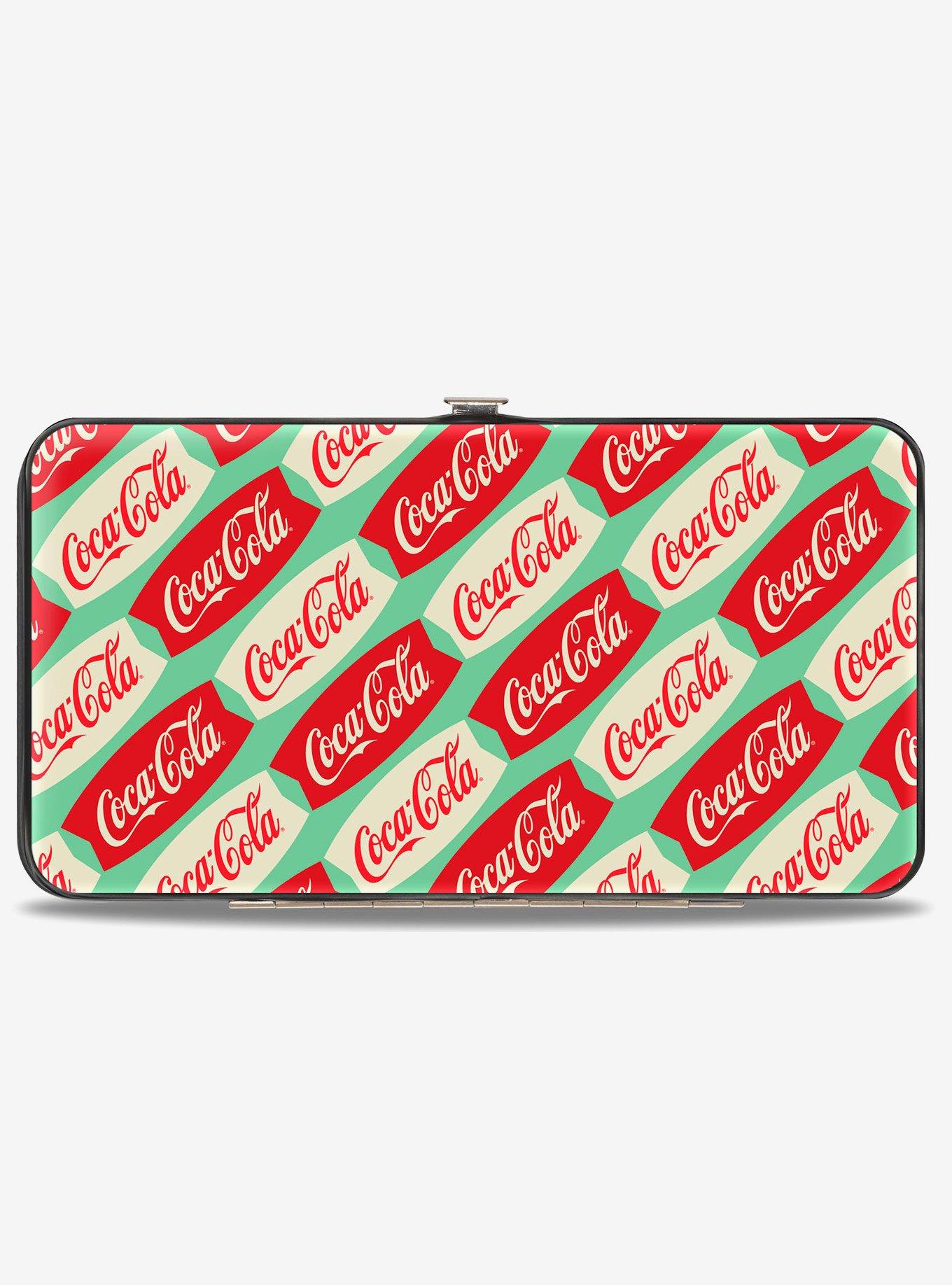 Coca-Cola Coca Cola Script Marquee Logo Green Hinged Wallet, , hi-res