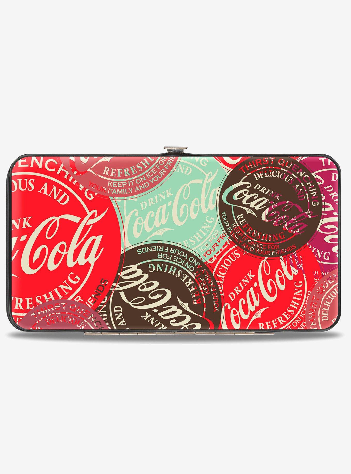 Coca-Cola Drink Coca-Cola Coke Patches Stacked Hinged Wallet, , hi-res