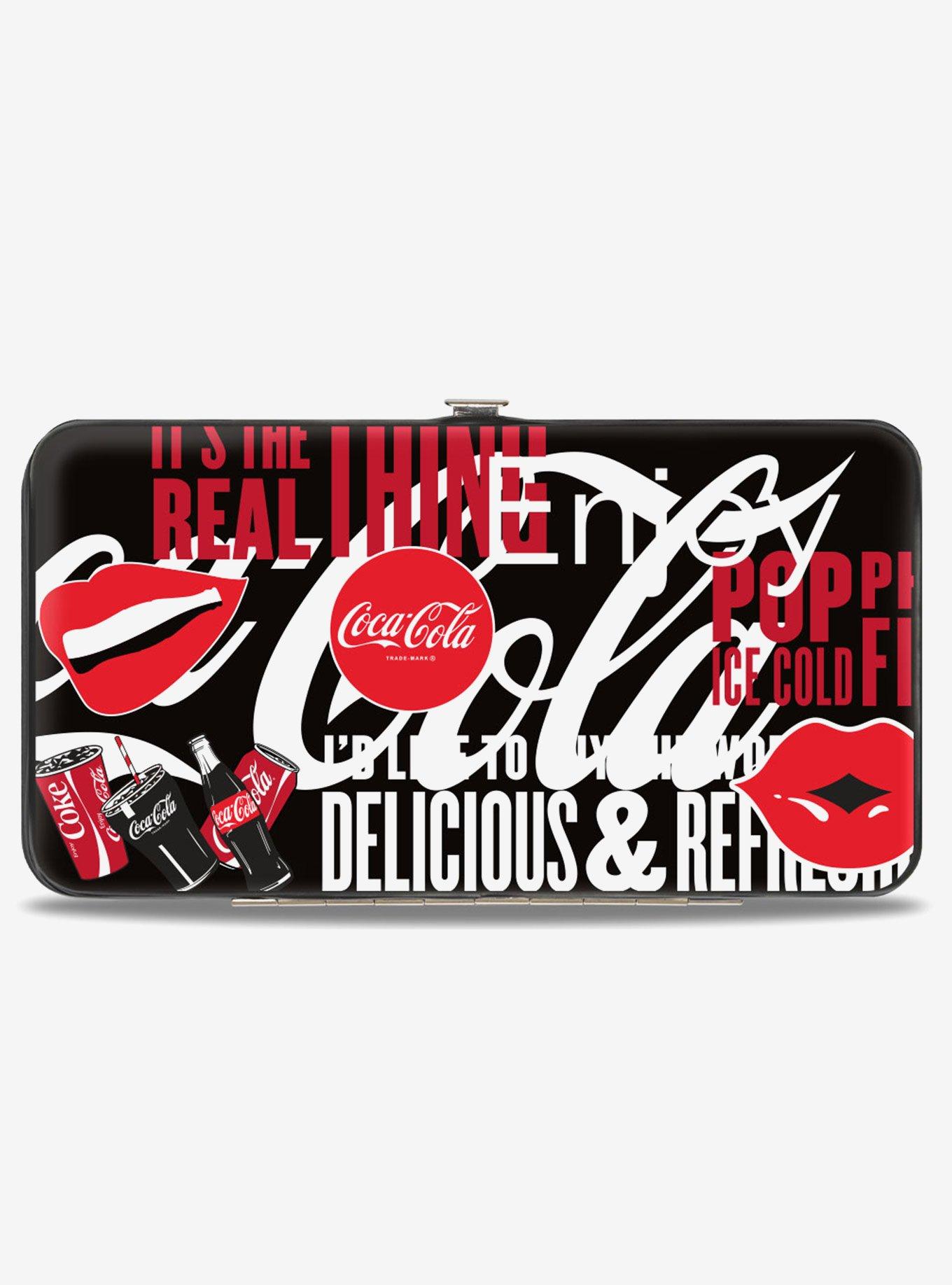 Coca-Cola Its The Real Thing Collage Hinged Wallet, , hi-res
