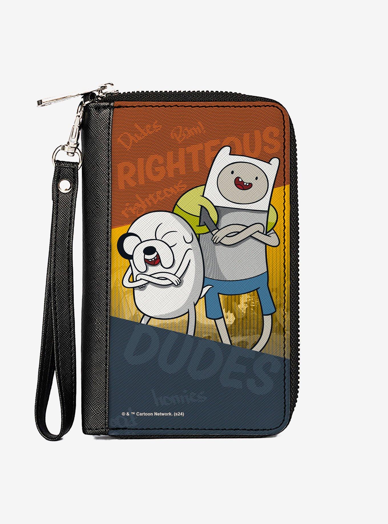Adventure Time Jake and Finn Righteous Dudes Pose Zip Around Wallet, , hi-res