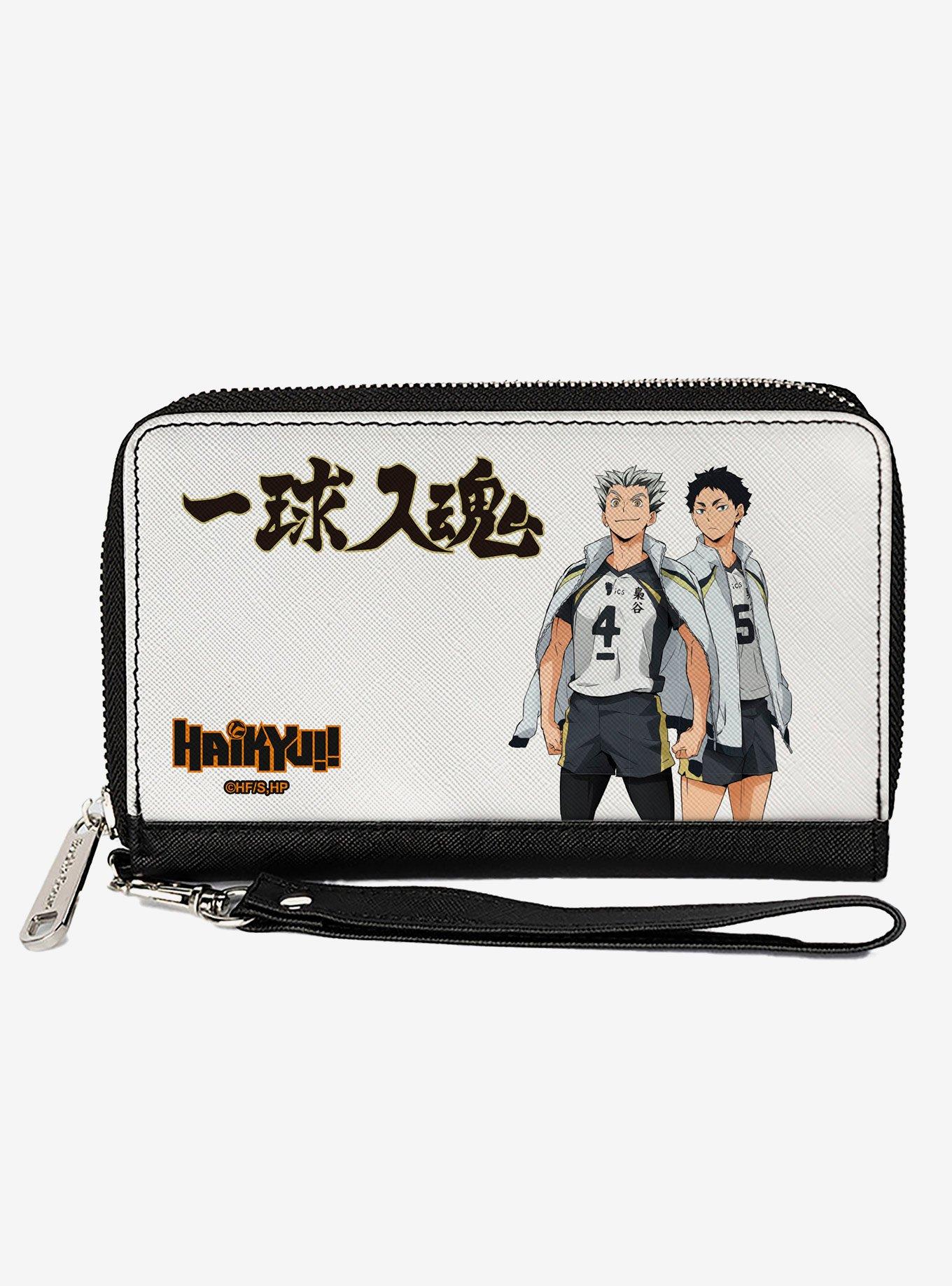 Haikyu!! Fukurodani Academy Bokuto and Akaashi Players Pose Zip Around Wallet, , hi-res