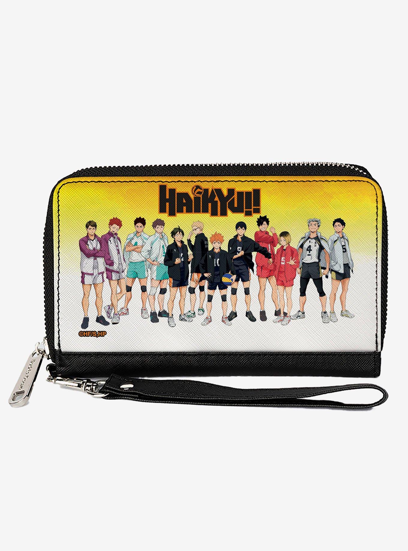 Haikyu!! Six Volleyball Team Player Pairs Line Up Zip Around Wallet, , hi-res