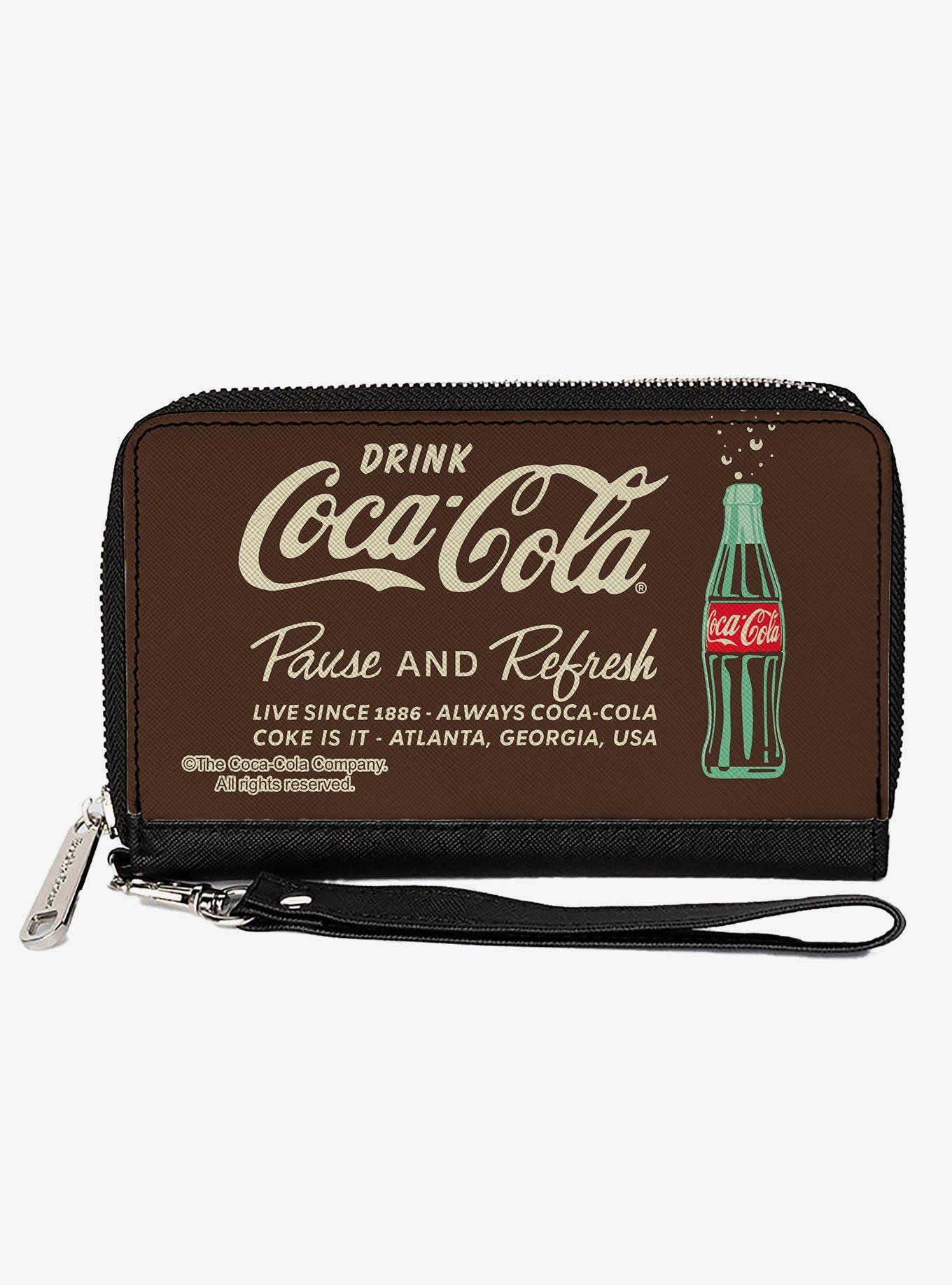 Coca-Cola Drink Coca Cola Pause and Refresh Bottle Zip Around Wallet, , hi-res