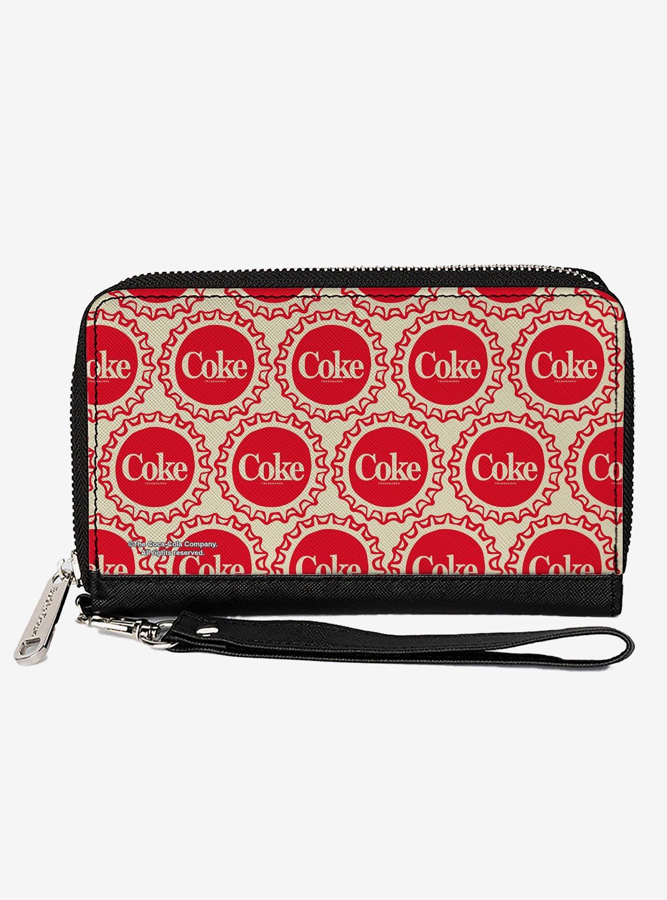 Coca-Cola Coke Bottle Caps Collage Zip Around Wallet, , hi-res