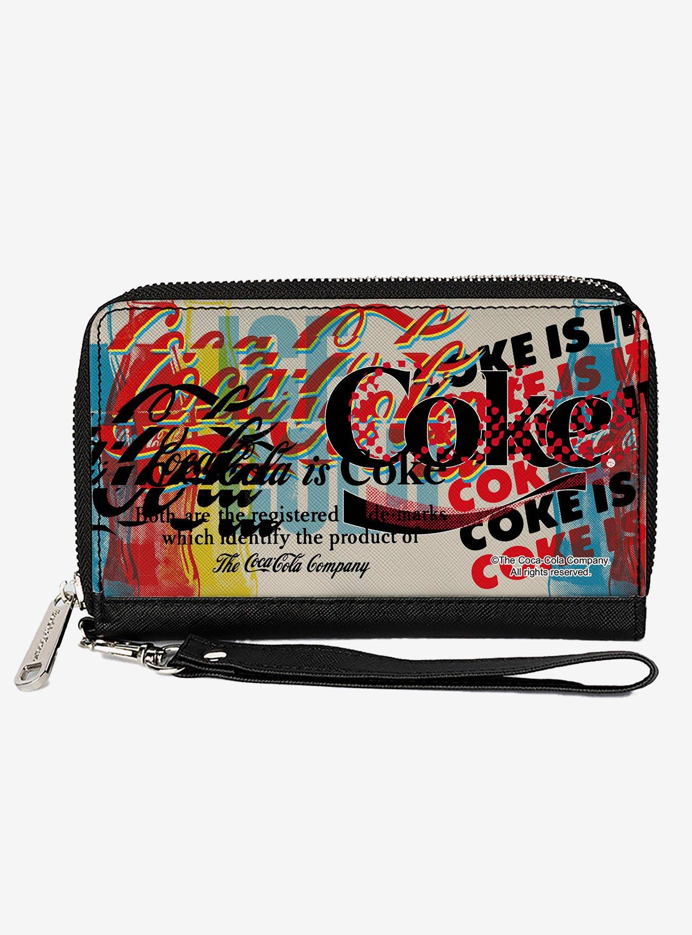 Coca-Cola Coke Is It Pop Art Collage Zip Around Wallet, , hi-res