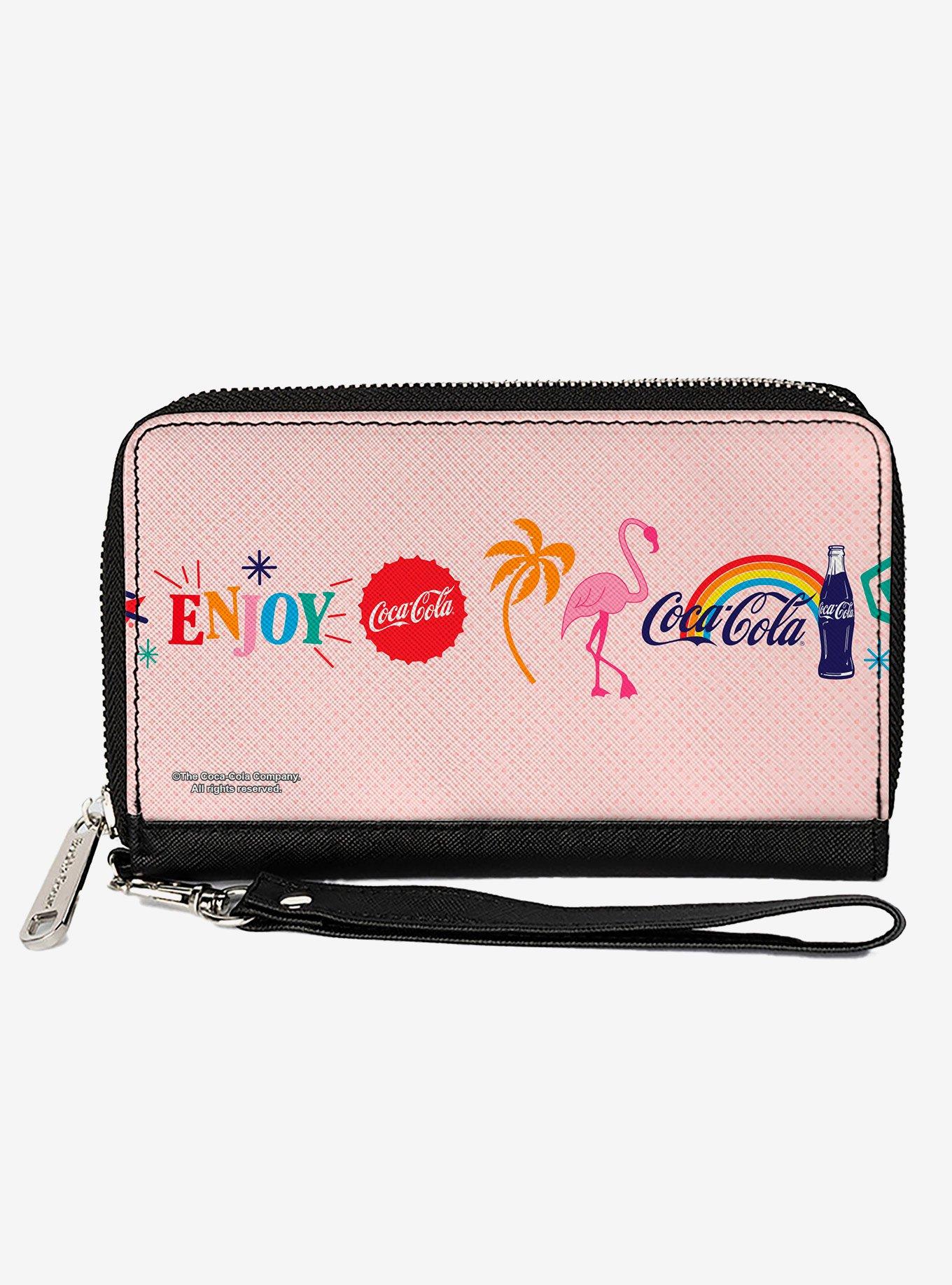 Coca-Cola Enjoy Vibrant Icons Collage Zip Around Wallet, , hi-res