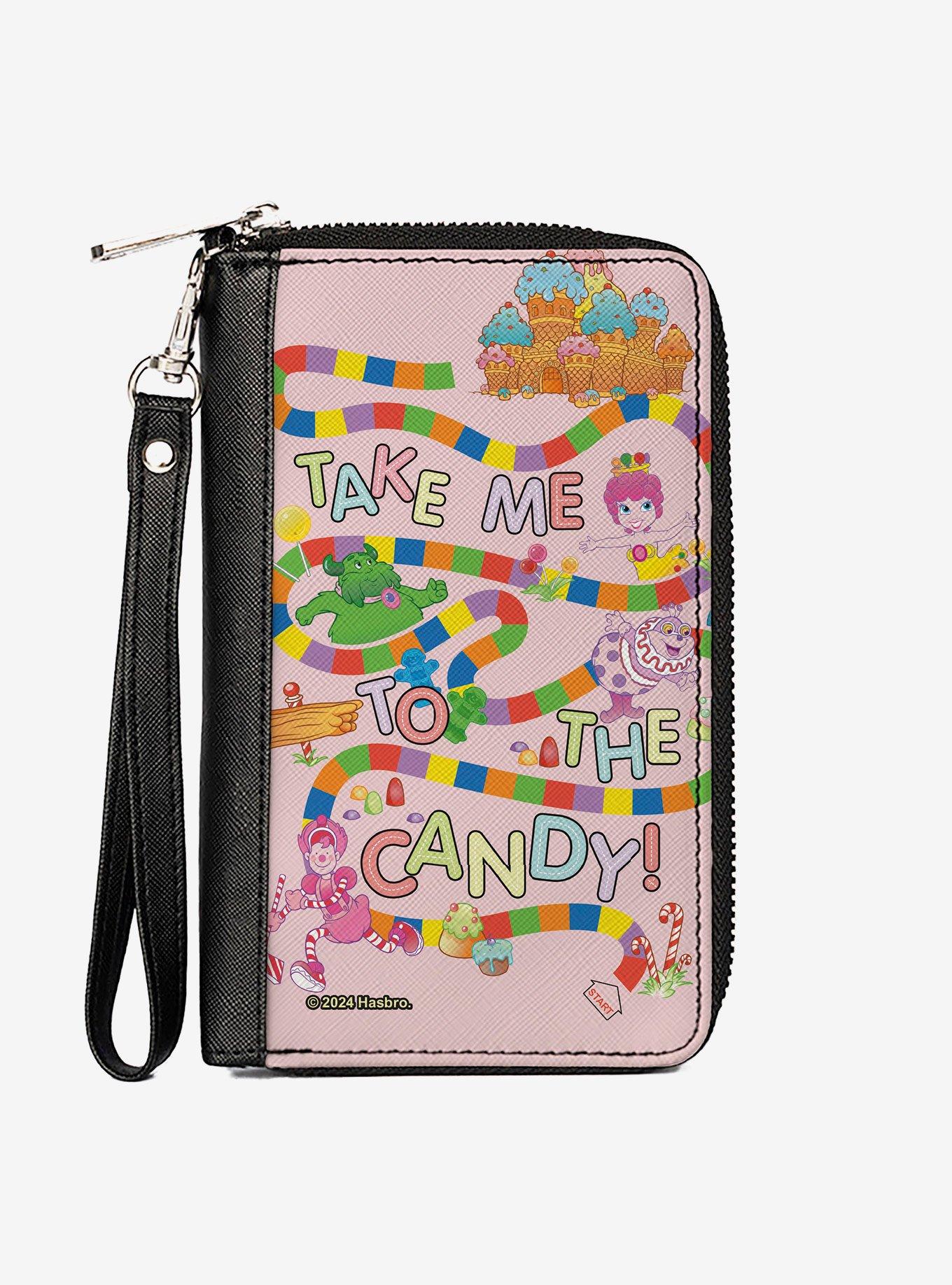 Candy Land Candy Land Take Me To the Candy Character Collage Zip Around Wallet, , hi-res