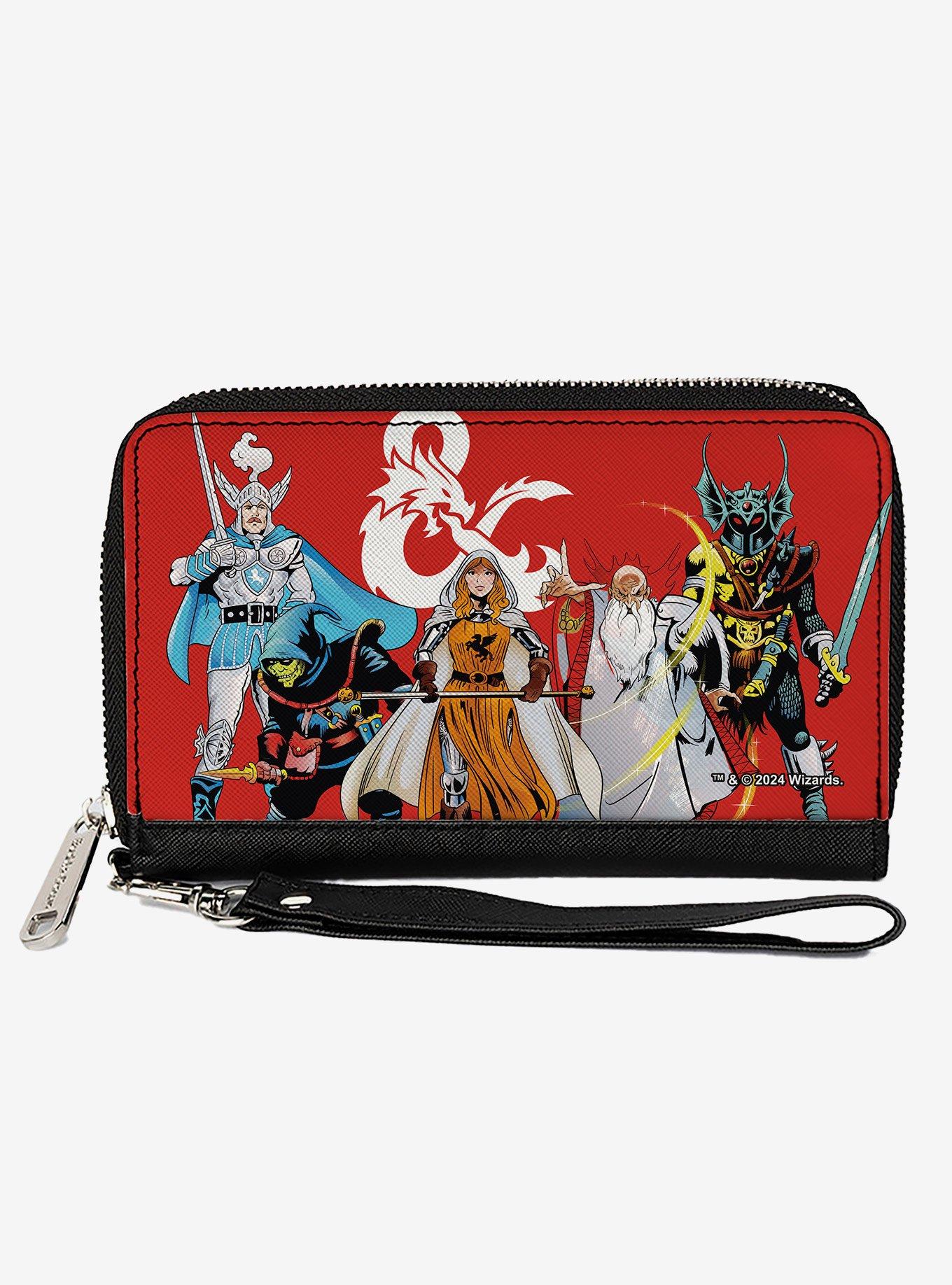 Dungeons and Dragons Five Action Figure Group Pose Zip Around Wallet, , hi-res