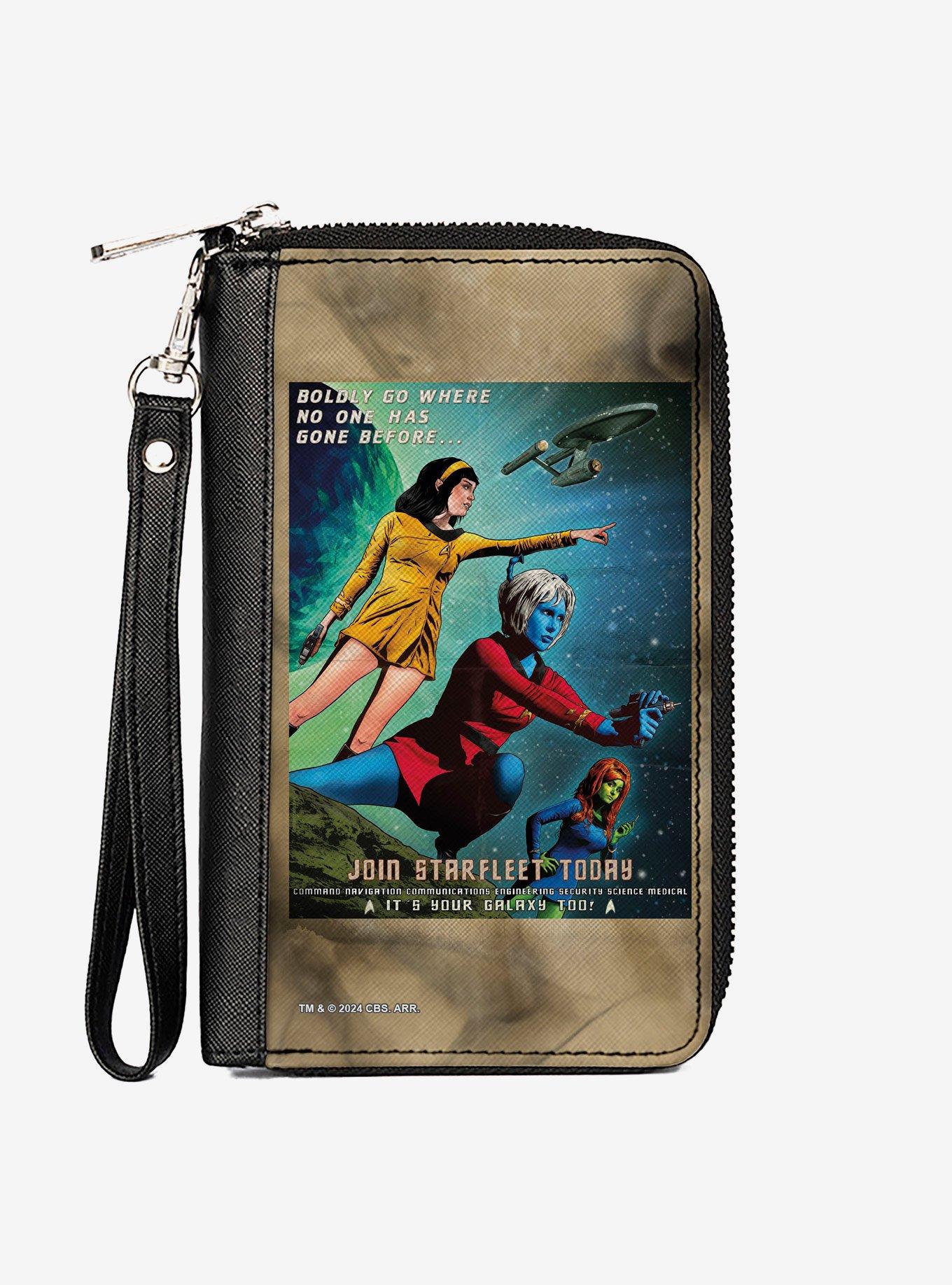 Star Trek Join Starfleet Today Member Group Pose Zip Around Wallet, , hi-res
