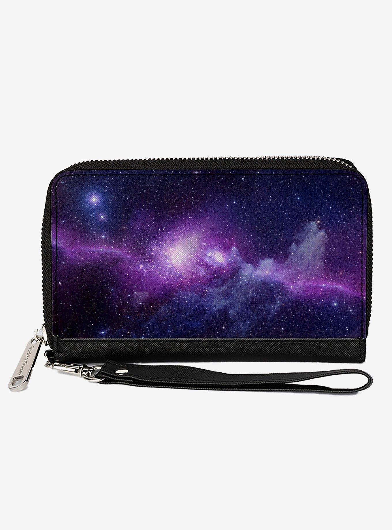 Galaxy Purple Zip Around Wallet, , hi-res