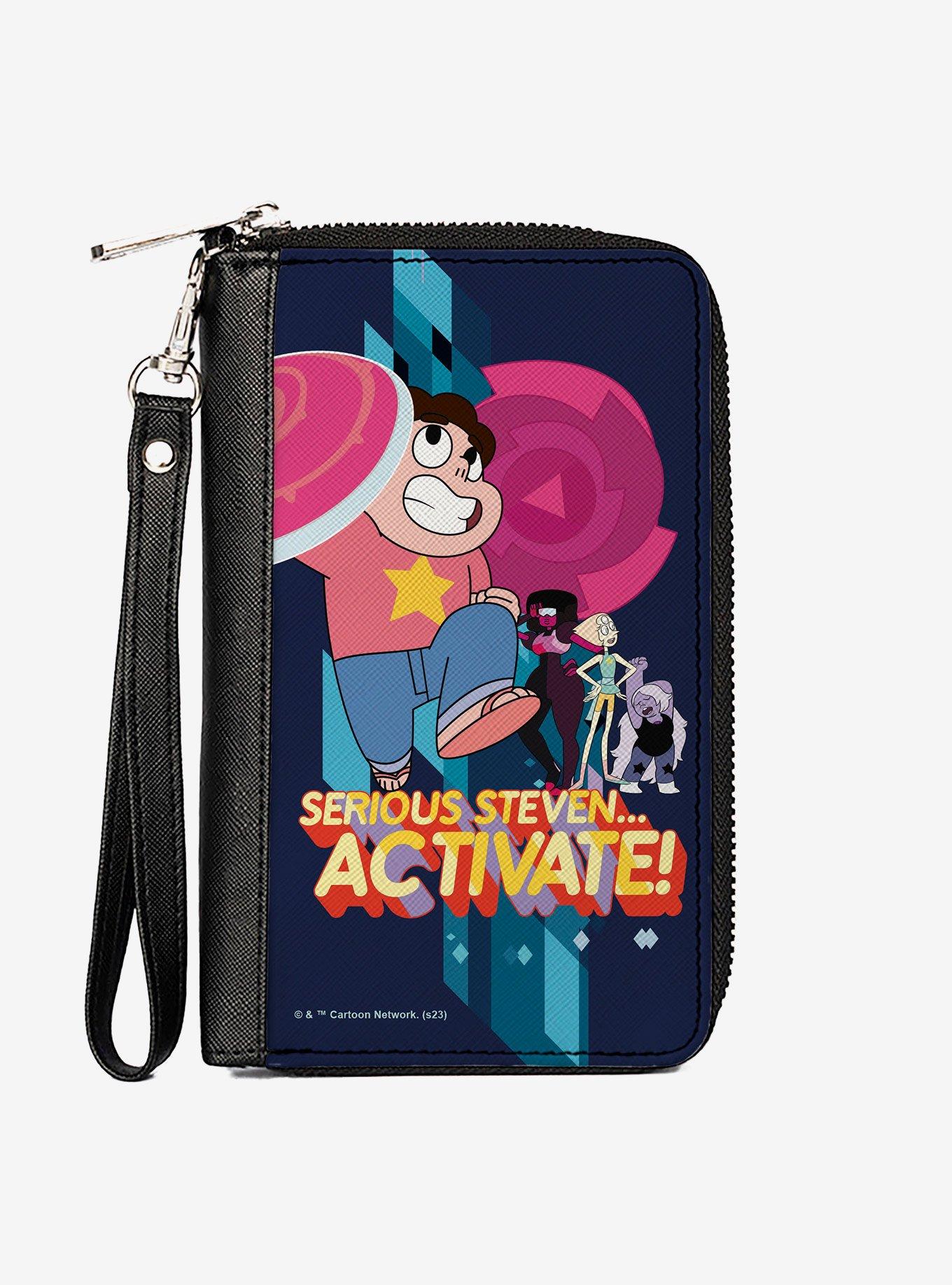 Steven Universe Serious Steven Activate Group Pose Zip Around Wallet, , hi-res