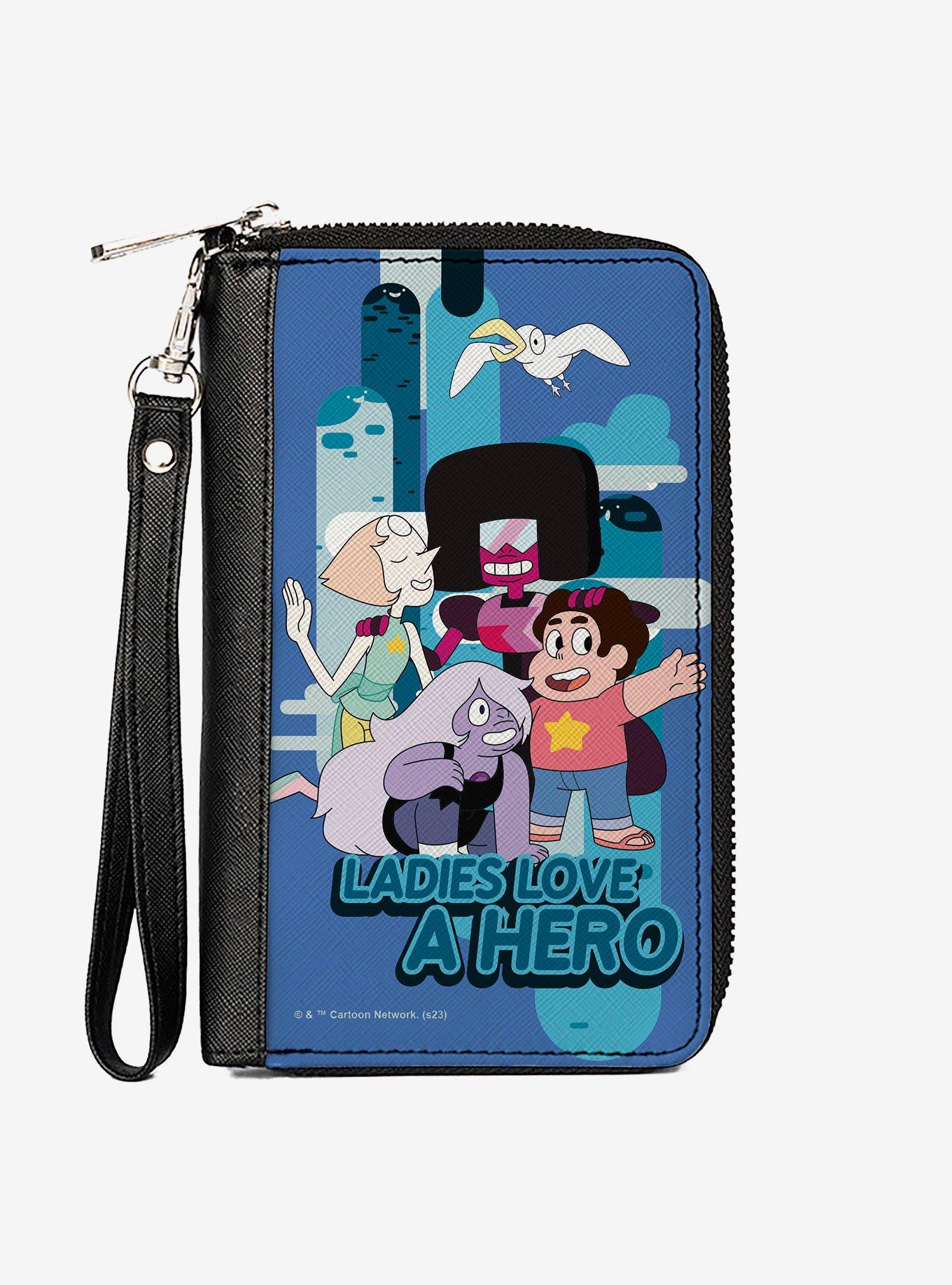 Steven Universe Ladies Love a Hero Group Pose Zip Around Wallet, , hi-res