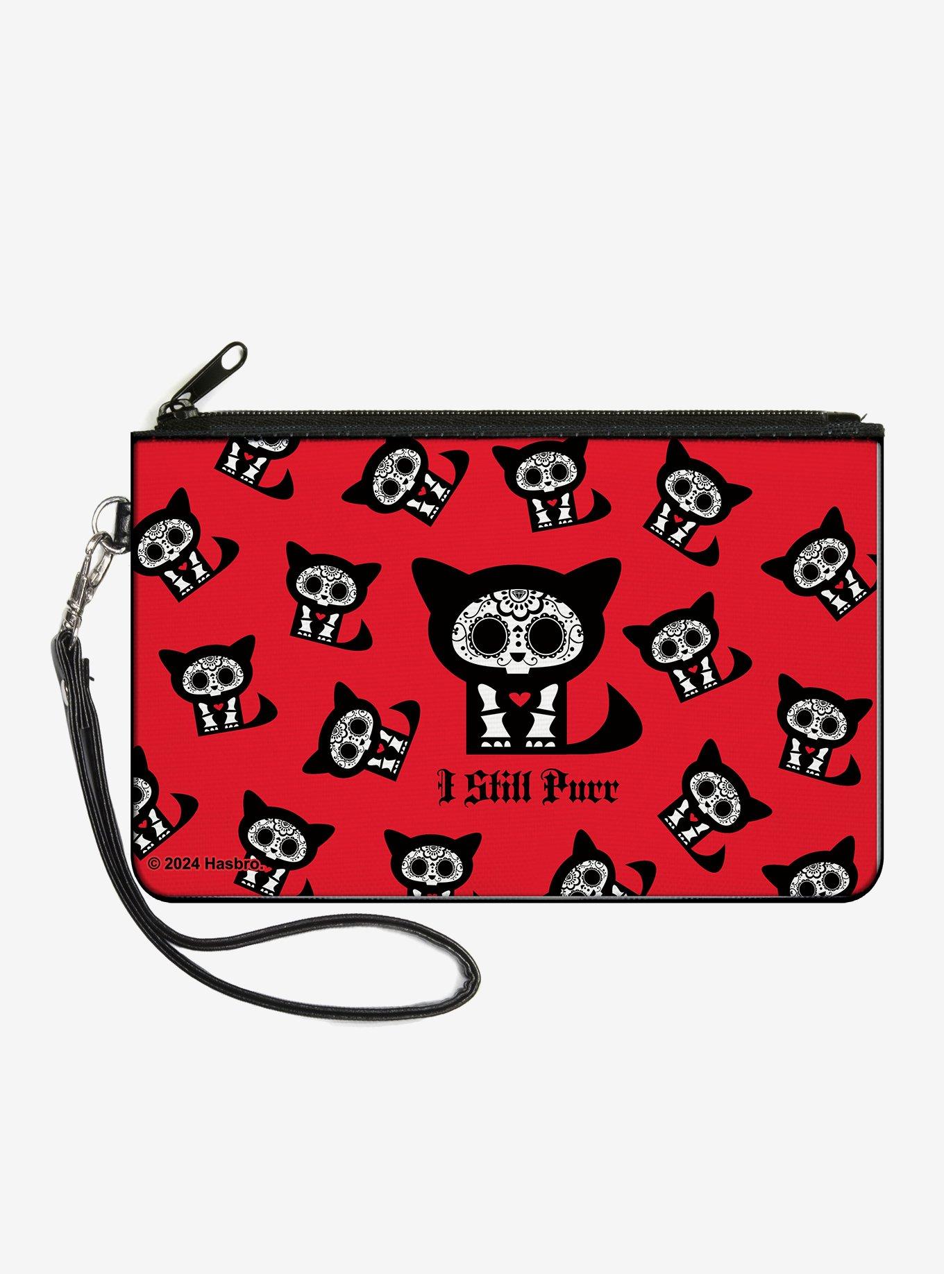 Skelanimals Kit the Cat I Still Purr Pose Zip Clutch Wallet, , hi-res
