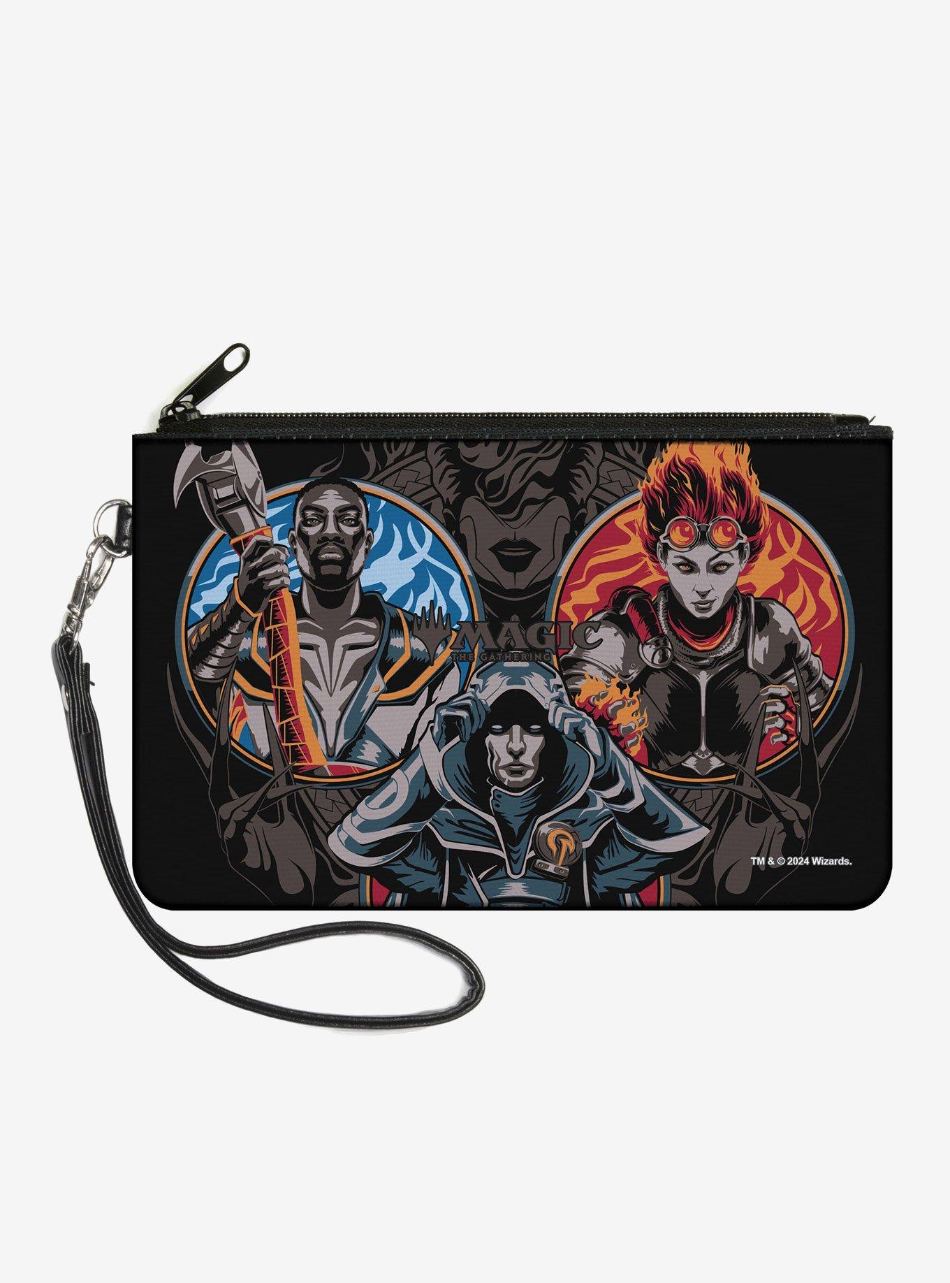 Magic: The Gathering Magic Three Planeswalker Poses and Logo Zip Clutch Wallet, , hi-res