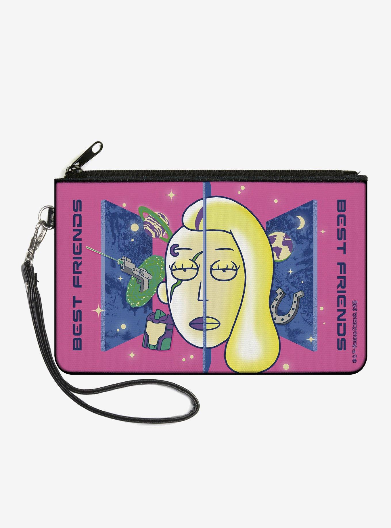 Rick and Morty Space Beth and Beth Smith Best Friends Zip Clutch Wallet, , hi-res